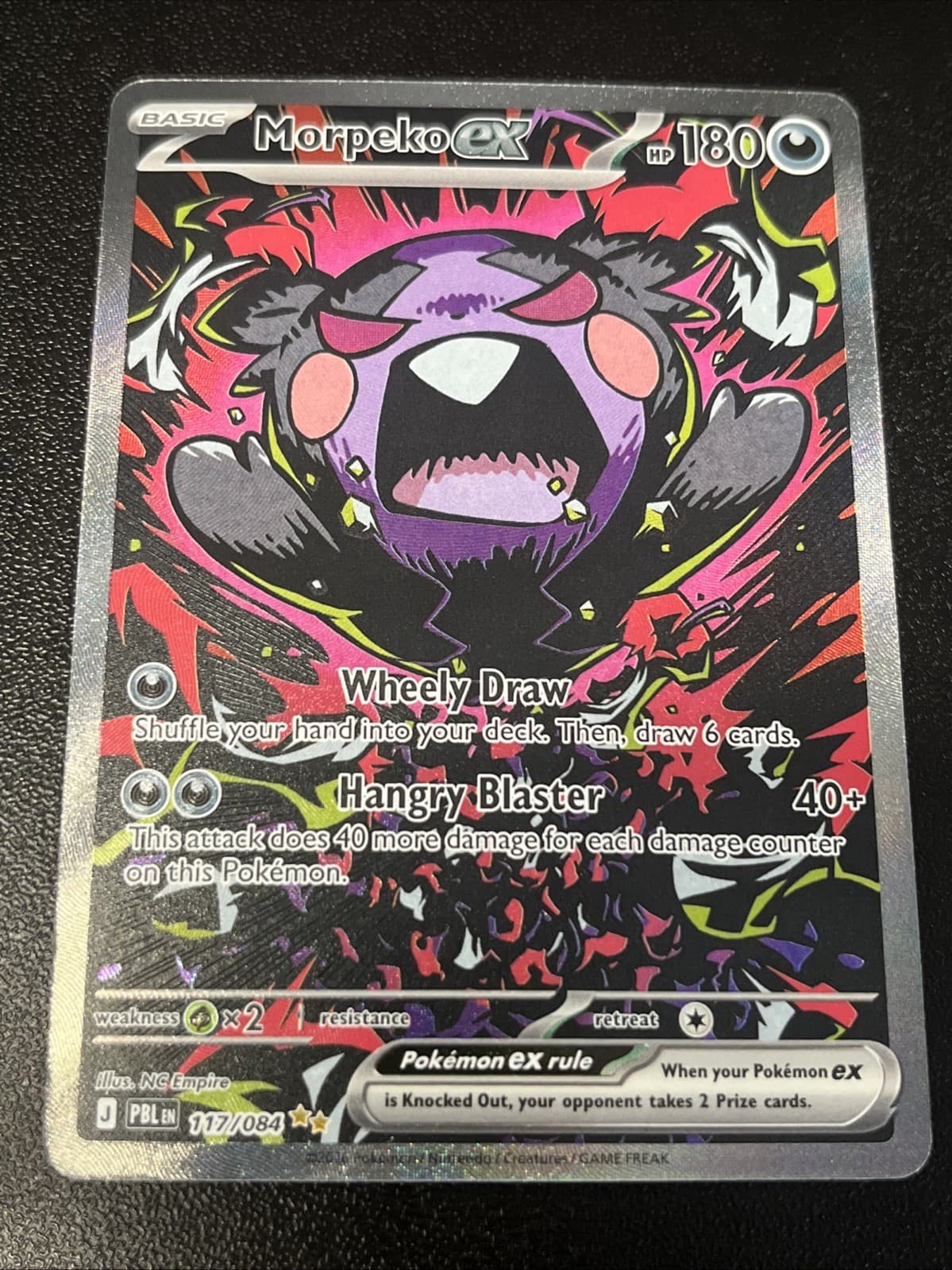 Pokémon TCG Morpeko ex 117/084 Pitch Black SIR