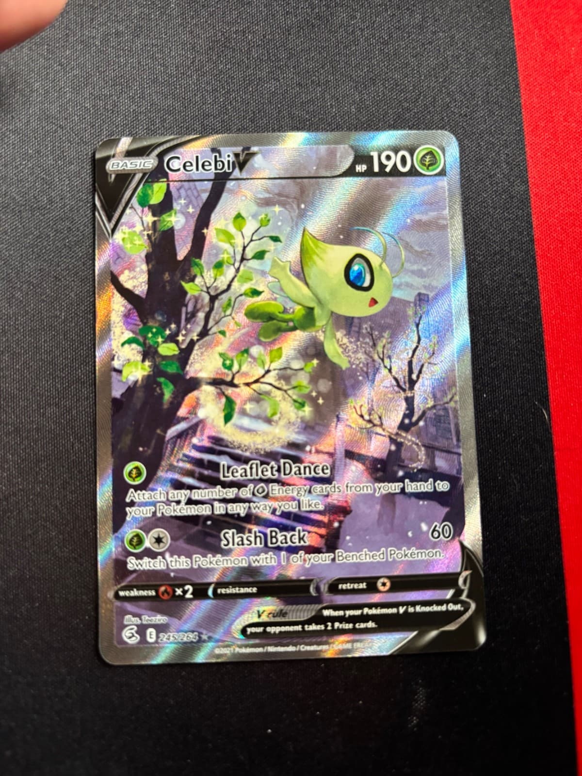 Celebi V 245/264 Ultra Rare Fusion Strike Pokemon Holo Near Mint