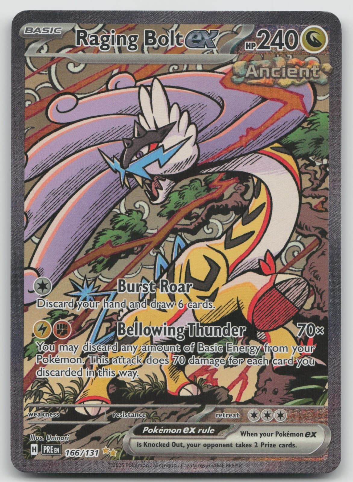 LP Raging Bolt ex 166/131 SIR Prismatic Evolutions Pokemon TCG Holo