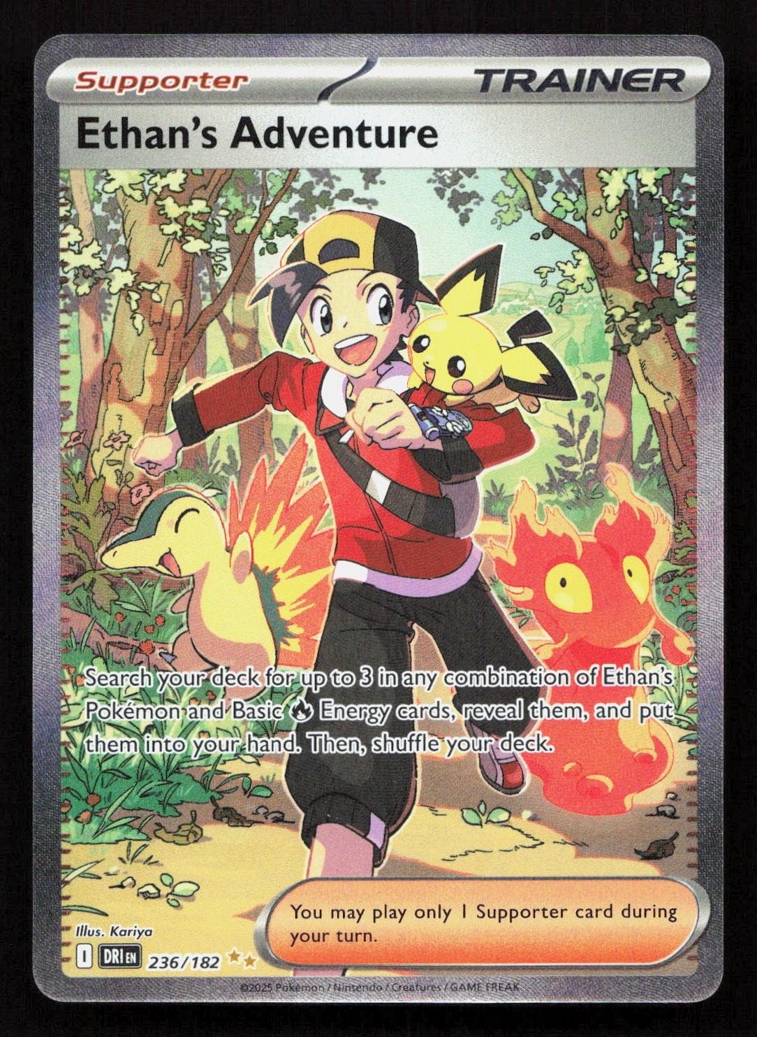 ETHAN'S ADVENTURE 236/182 Pokemon DESTINED RIVALS Holo