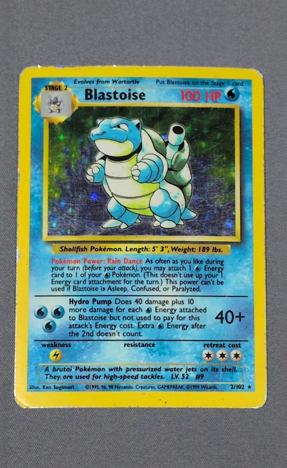 Blastoise 002/102 Base Set Holo