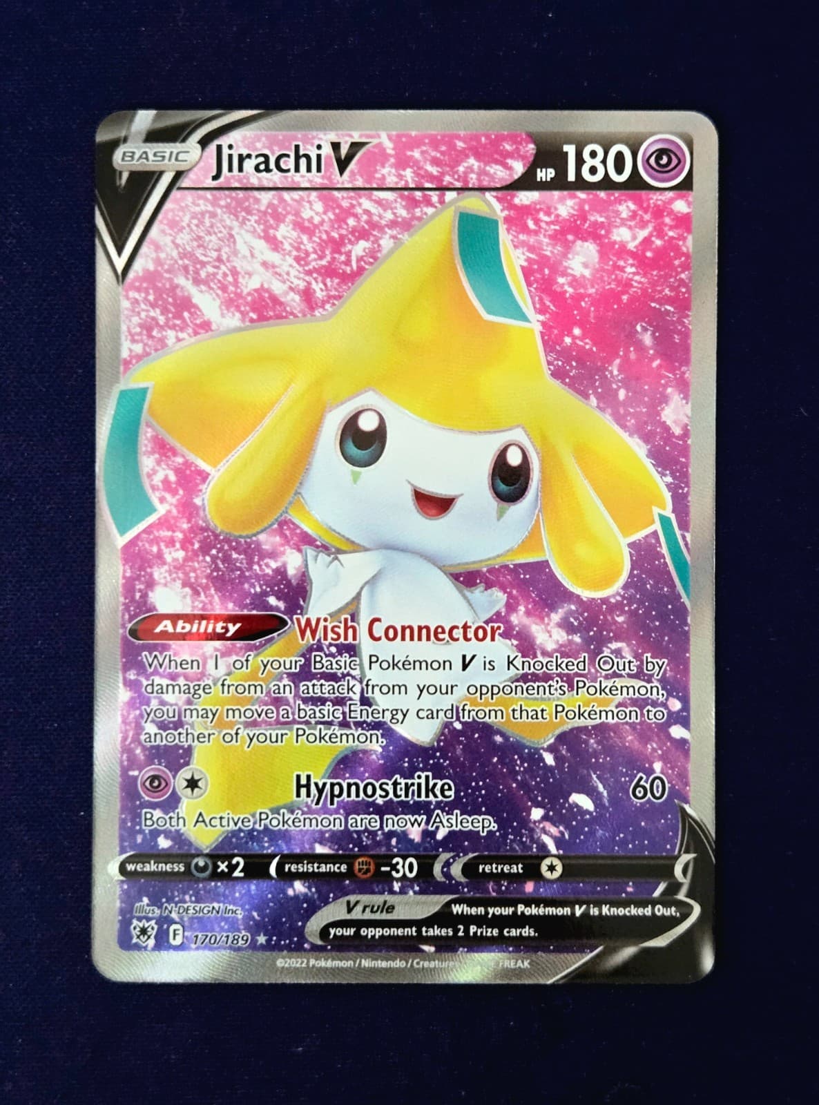Jirachi V 170/189 Astral Radiance Full Art Holo Ultra Rare NM English Pokemon