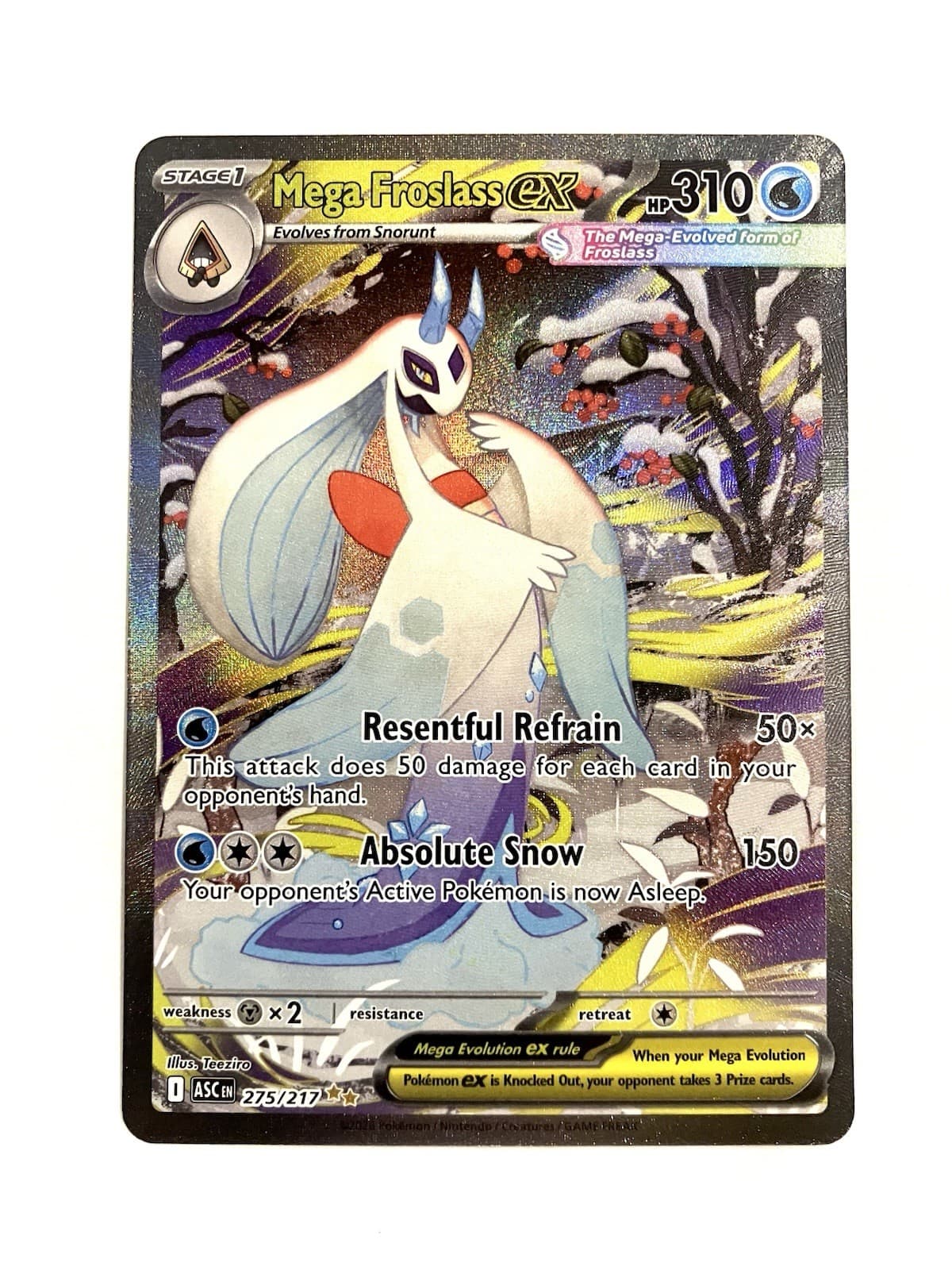 Mega Froslass ex 275/217 Ascended Heroes Special Illustration Rare Pokemon TCG
