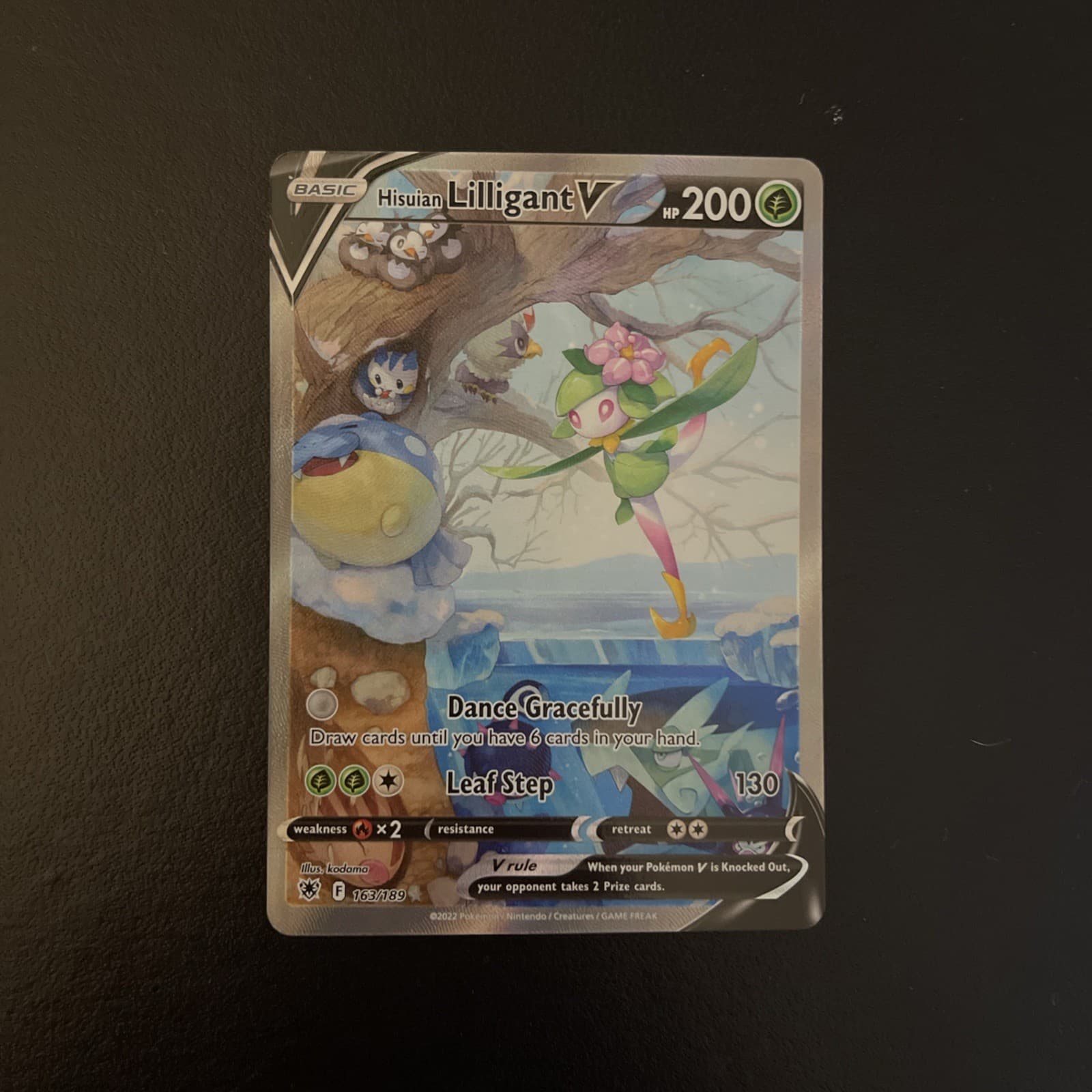 Hisuian Lilligant V 163/189 Astral Radiance Full Art Pokemon TCG NM