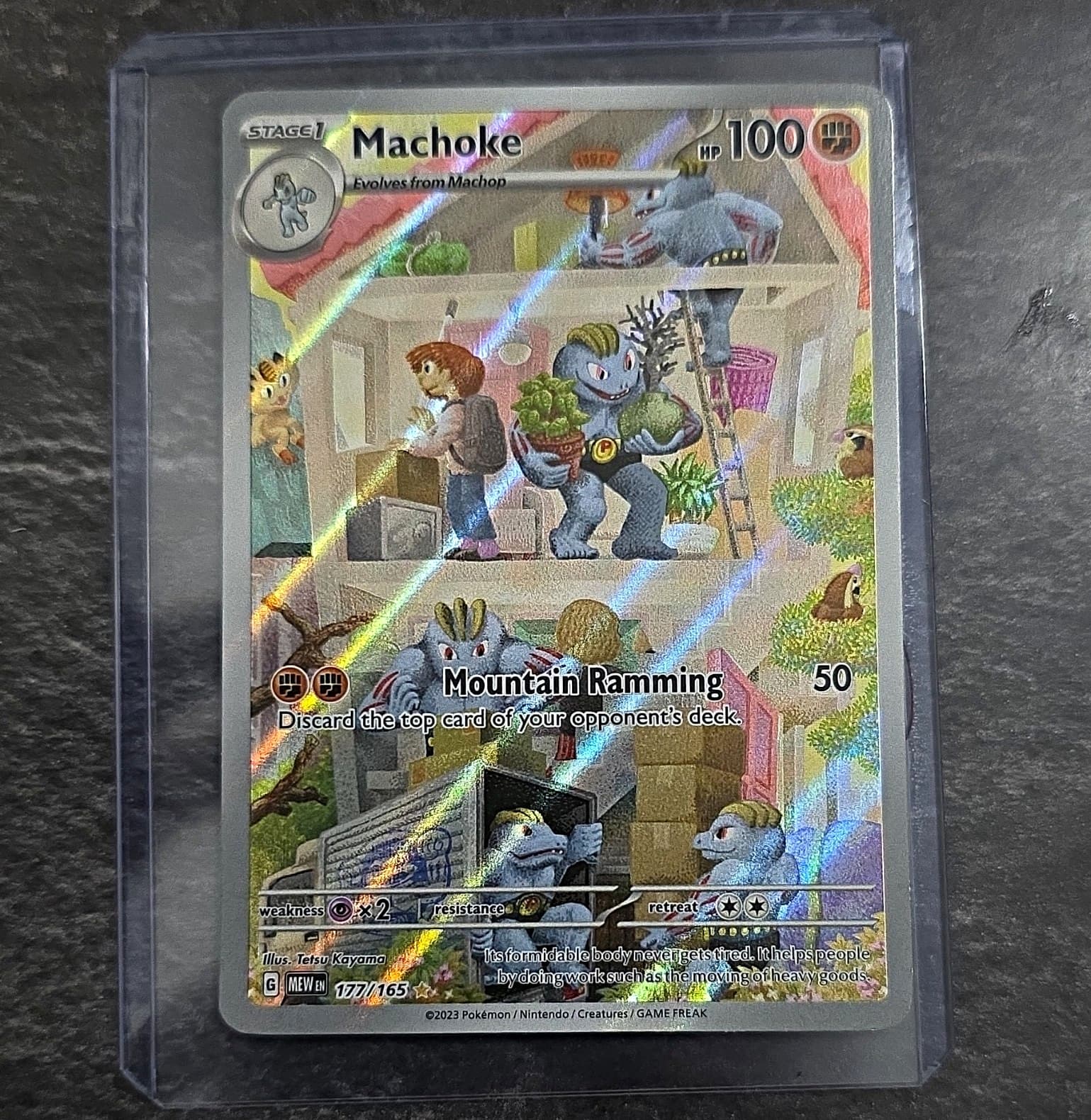 The Pokémon Company Machoke 177/165 SV 151 Illustration Rare Holo ENG 100 HP