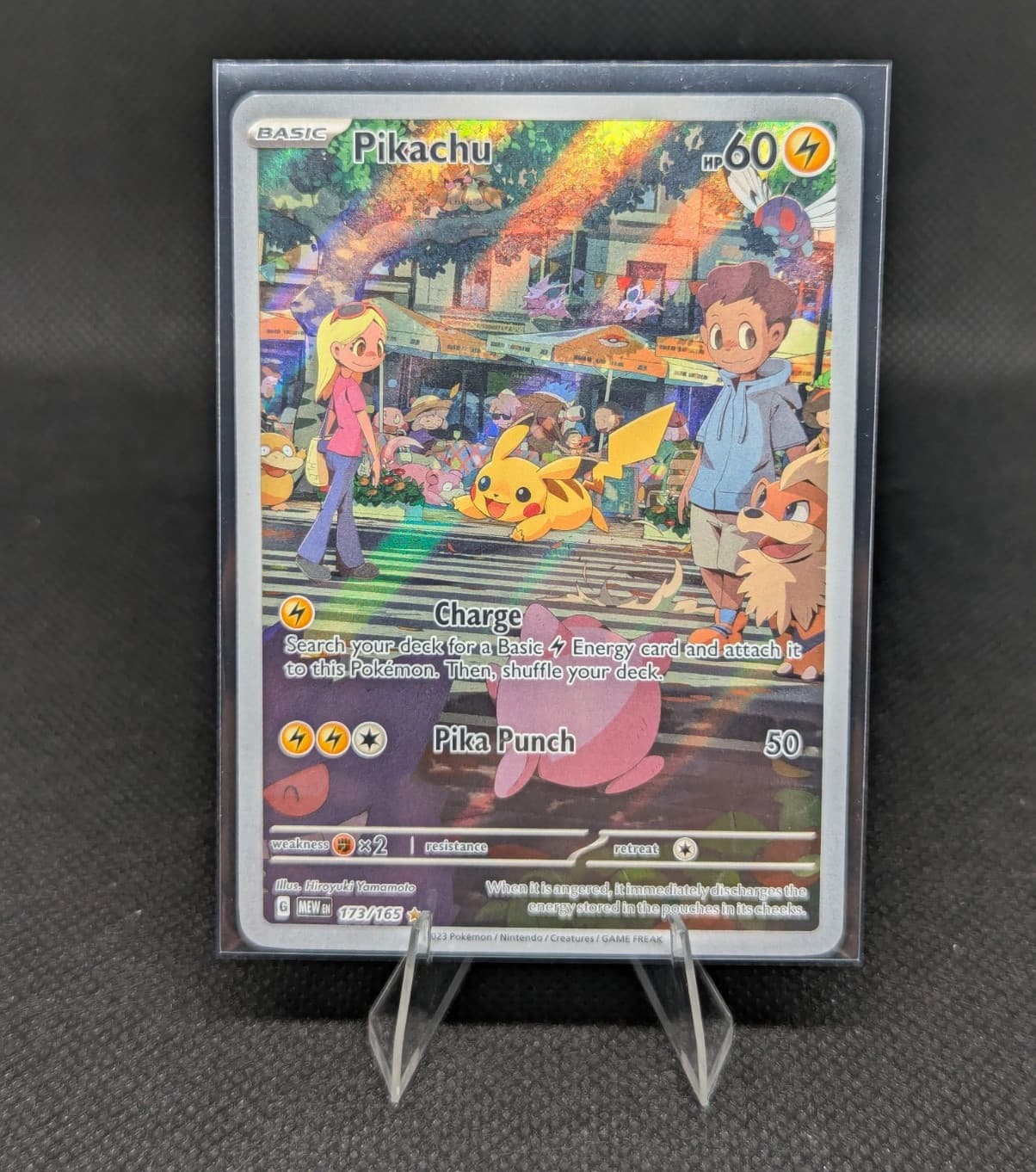 The Pokémon Company Pikachu 173/165 SV 151 Illustration Rare Holo English 2023
