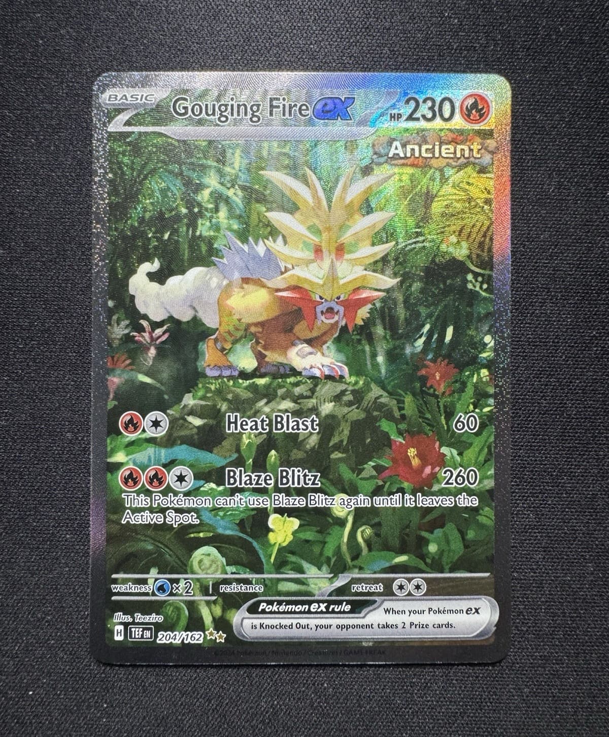 Gouging Fire ex 204/162 SV05 Temporal Forces Ultra Rare Holo EN 230 NM