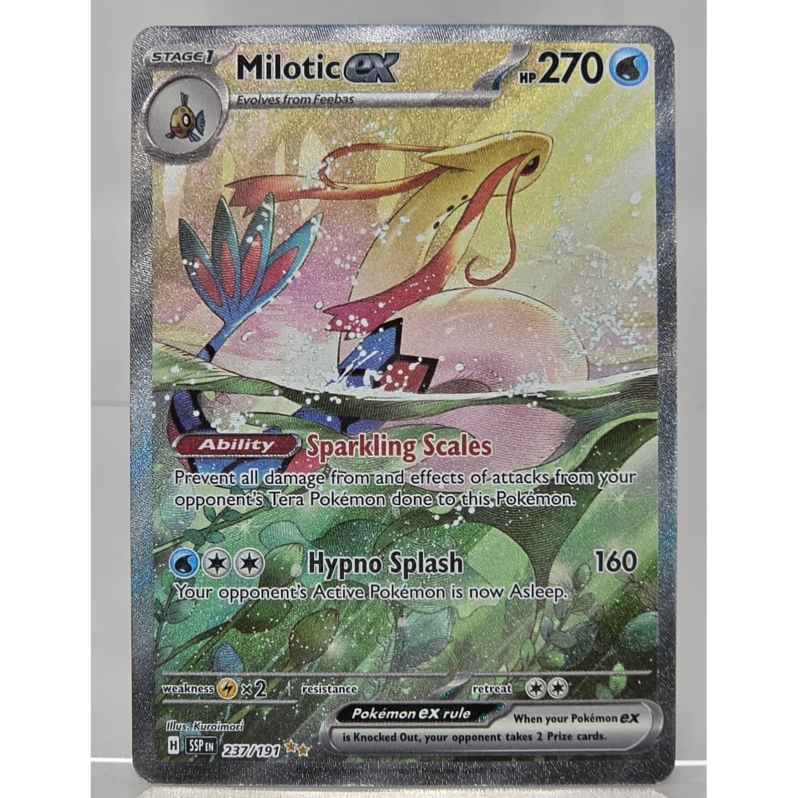 Pokemon Milotic ex 237/191 Surging Sparks Special Illustration Rare SIR SSP