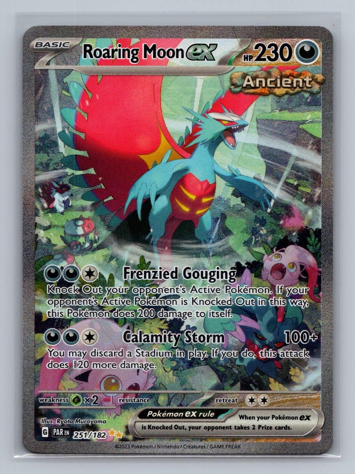Roaring Moon ex 251/182 Special Illustration Rare Paradox Rift Pokemon Holo NM