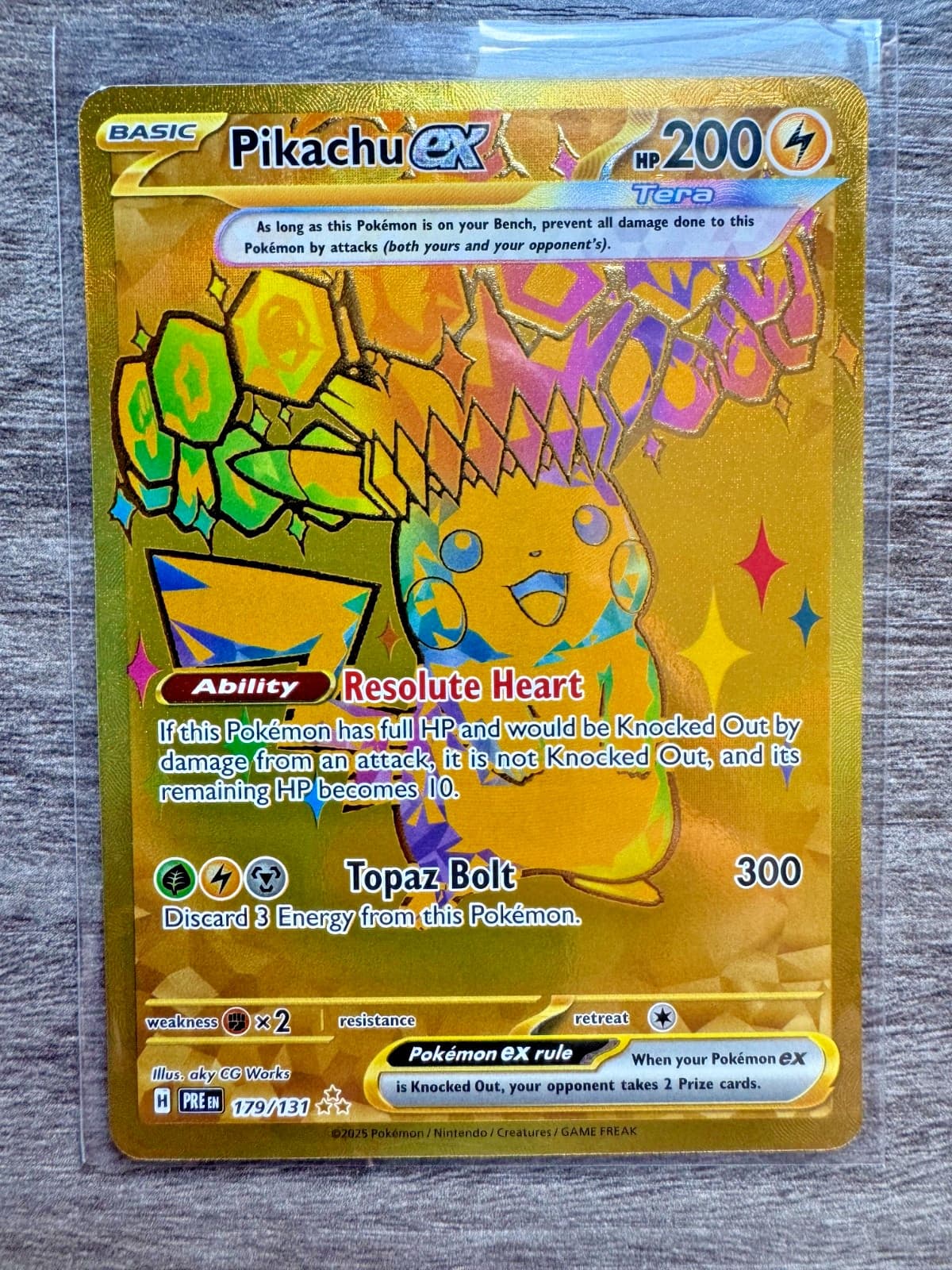 Pikachu ex 179/131 Sv: Prismatic Evolutions Holo - NM