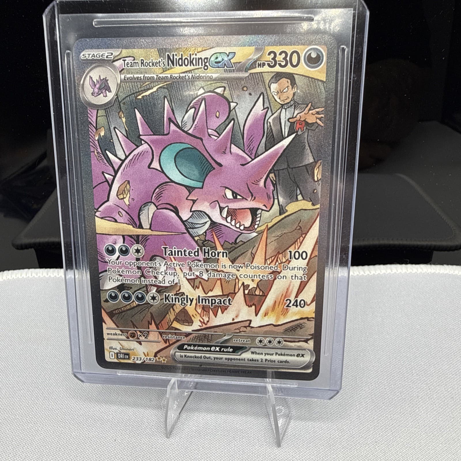 Pokemon Company Team Rocket's Nidoking ex 233/182 Sv10 SIR Full Art Holo