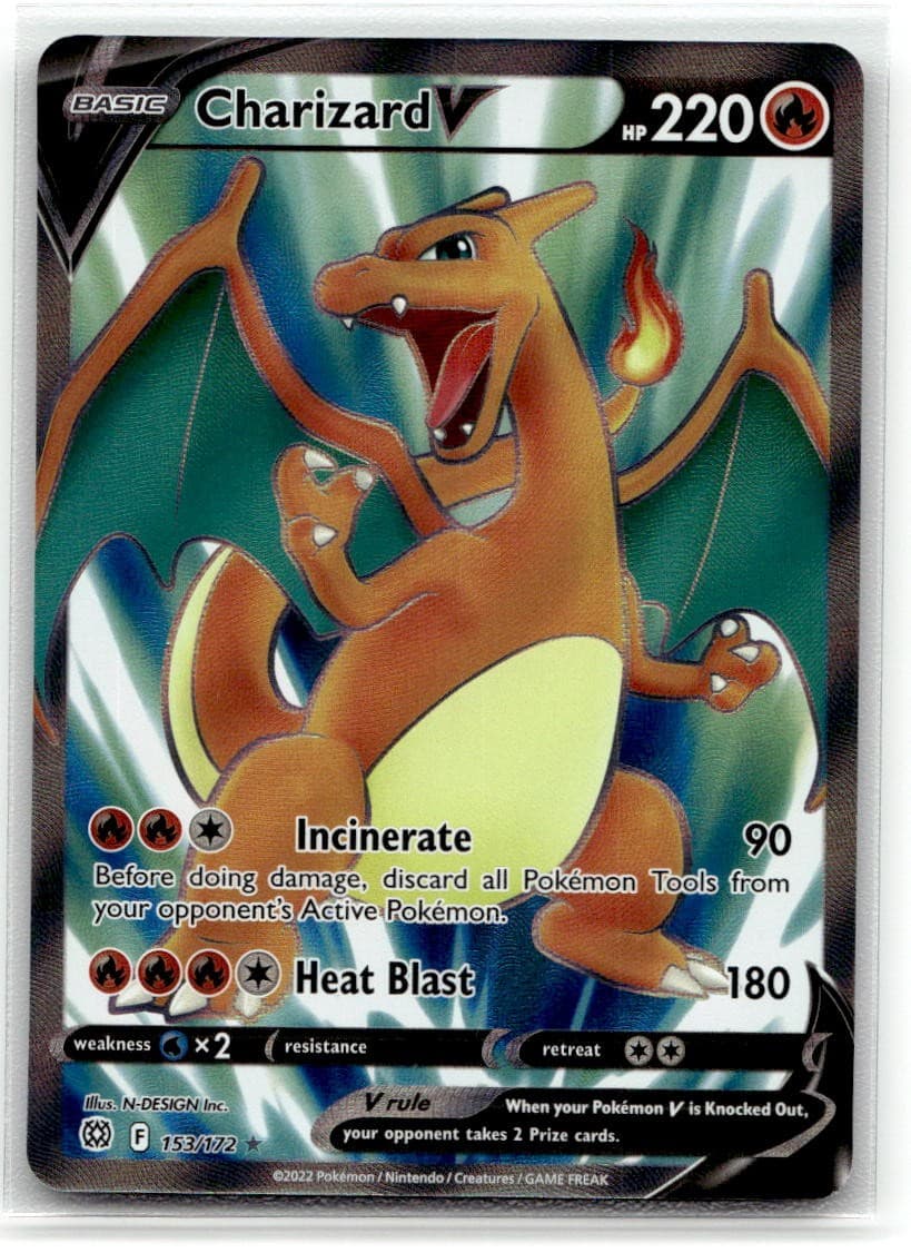 Charizard V (Full Art) #153/172 (Holo) NM SWSH09: Brilliant Stars SWSH09 Pokemon