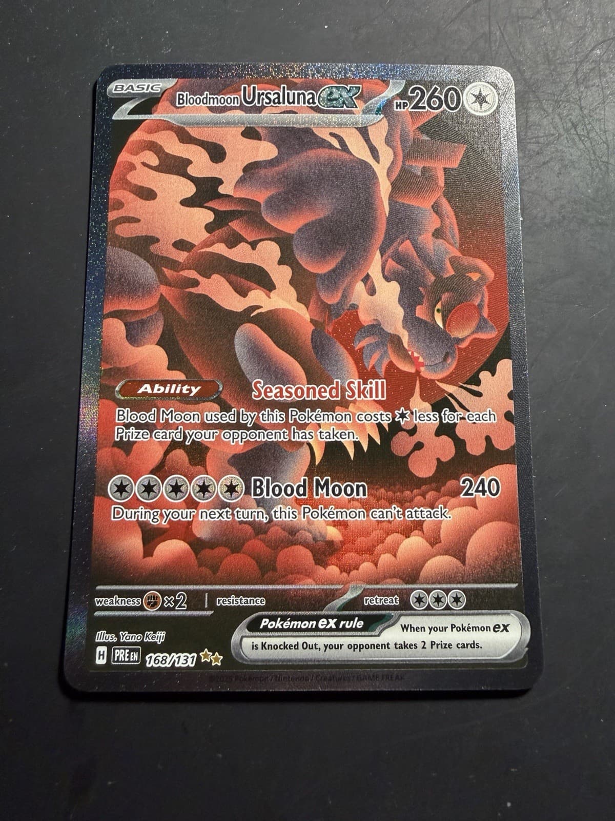 2025 Pokemon Prismatic Bloodmoon Ursaluna ex Special Illustration Rare #168/131