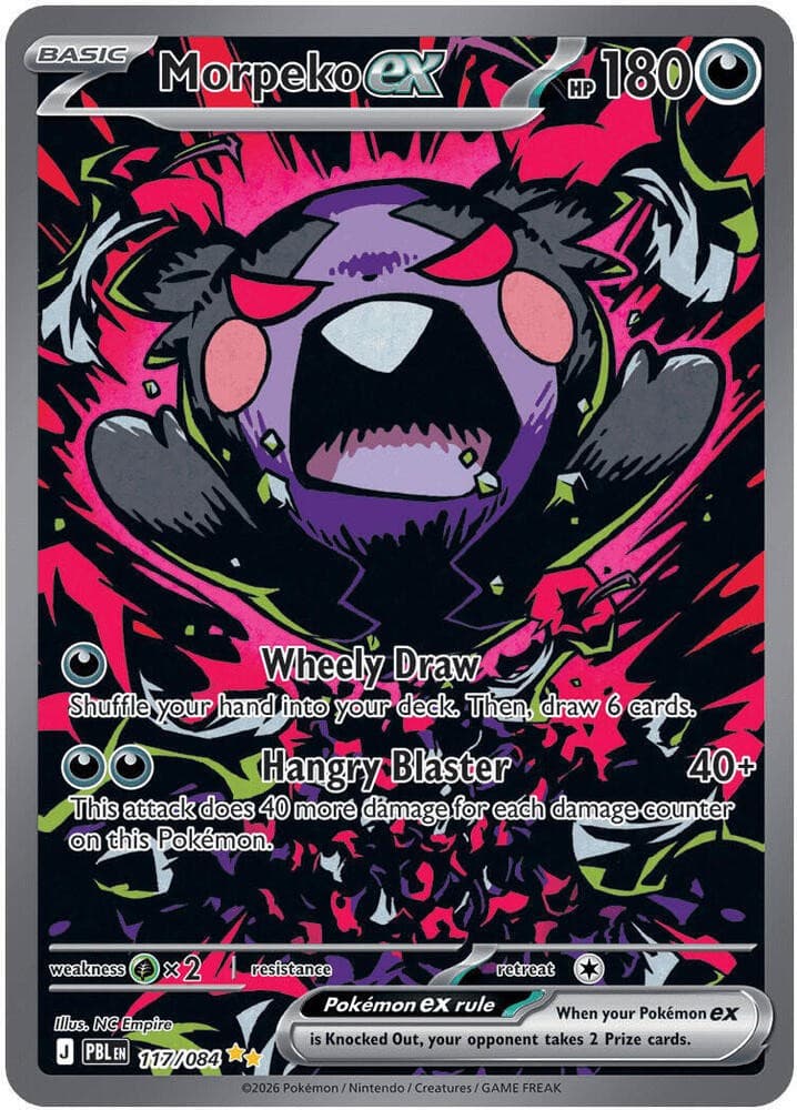 Morpeko ex Special Illustration Rare ME05: Pitch Black 117/084 NM