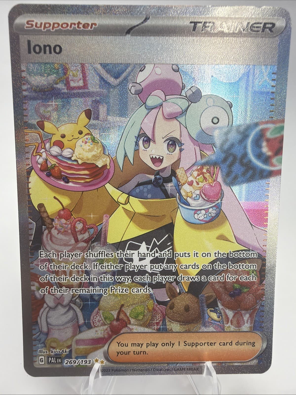 Iono 269/193 SIR Full Art Trainer Sv02: Paldea Evolved Pokemon TCG