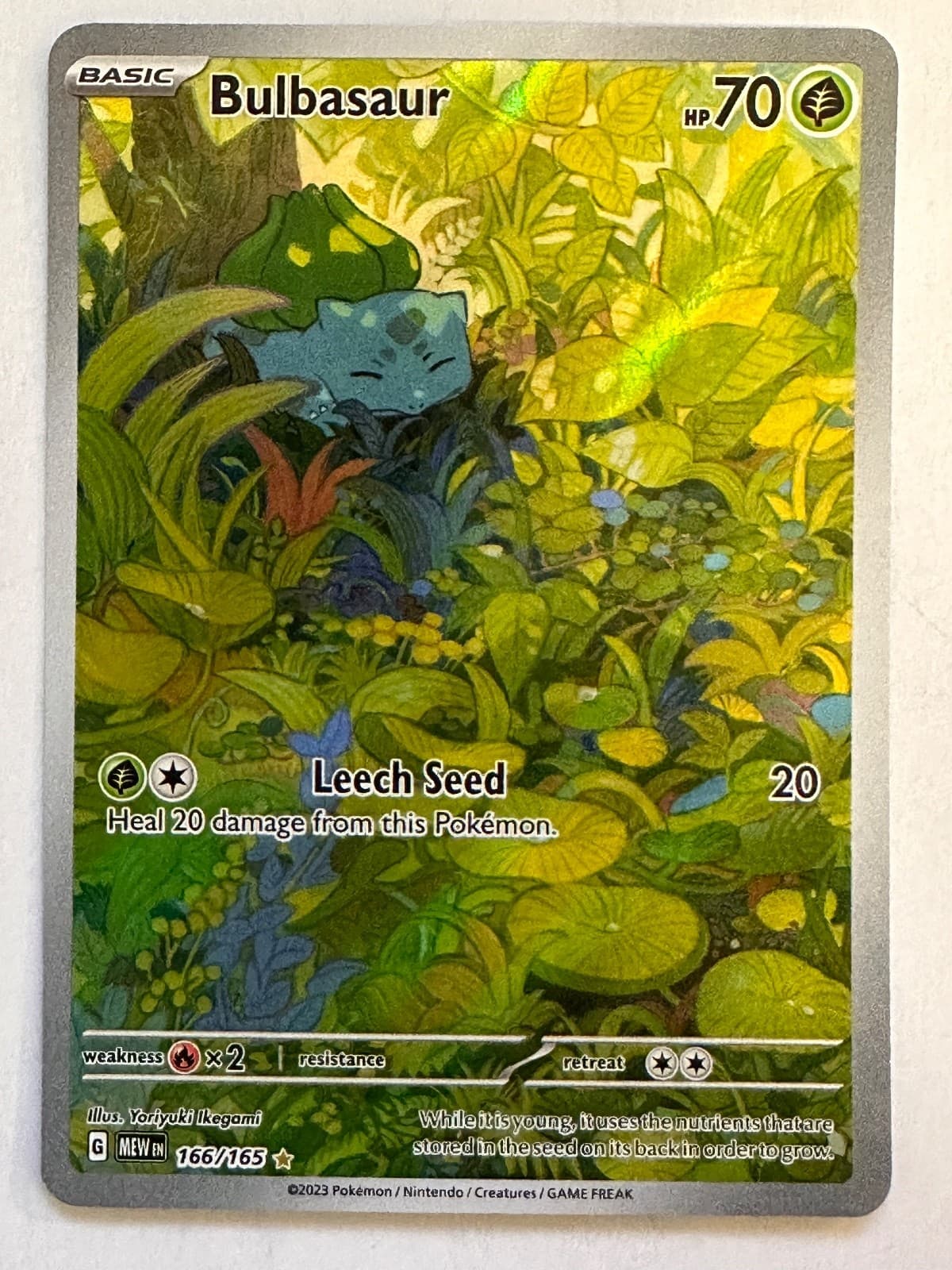 Bulbasaur Holo Illustration Rare SV: Scarlet & Violet 151 166/165 NM