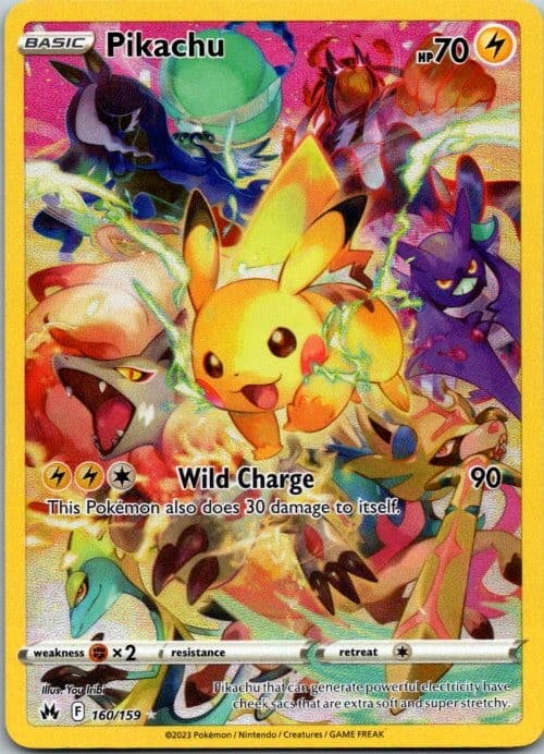 Pikachu (Secret) 160/159 SWSH: Crown Zenith Pokemon Card NM