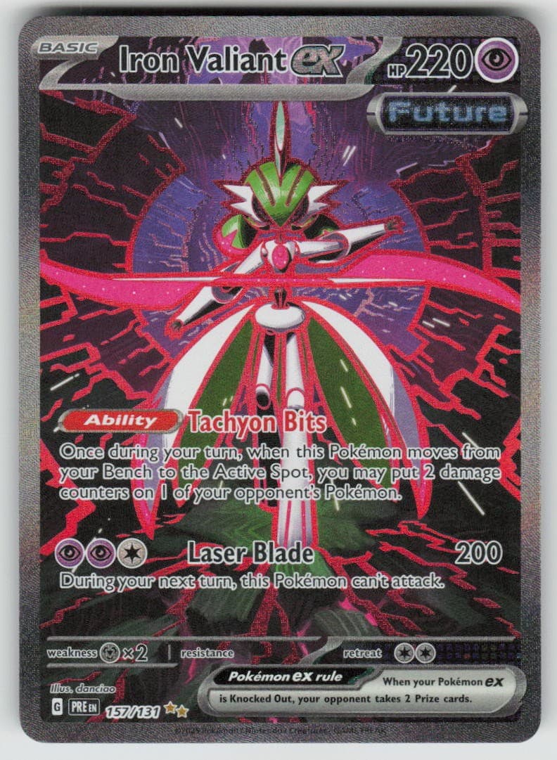 Iron Valiant ex 157/131 Holo Prismatic Evolutions Pokemon NM