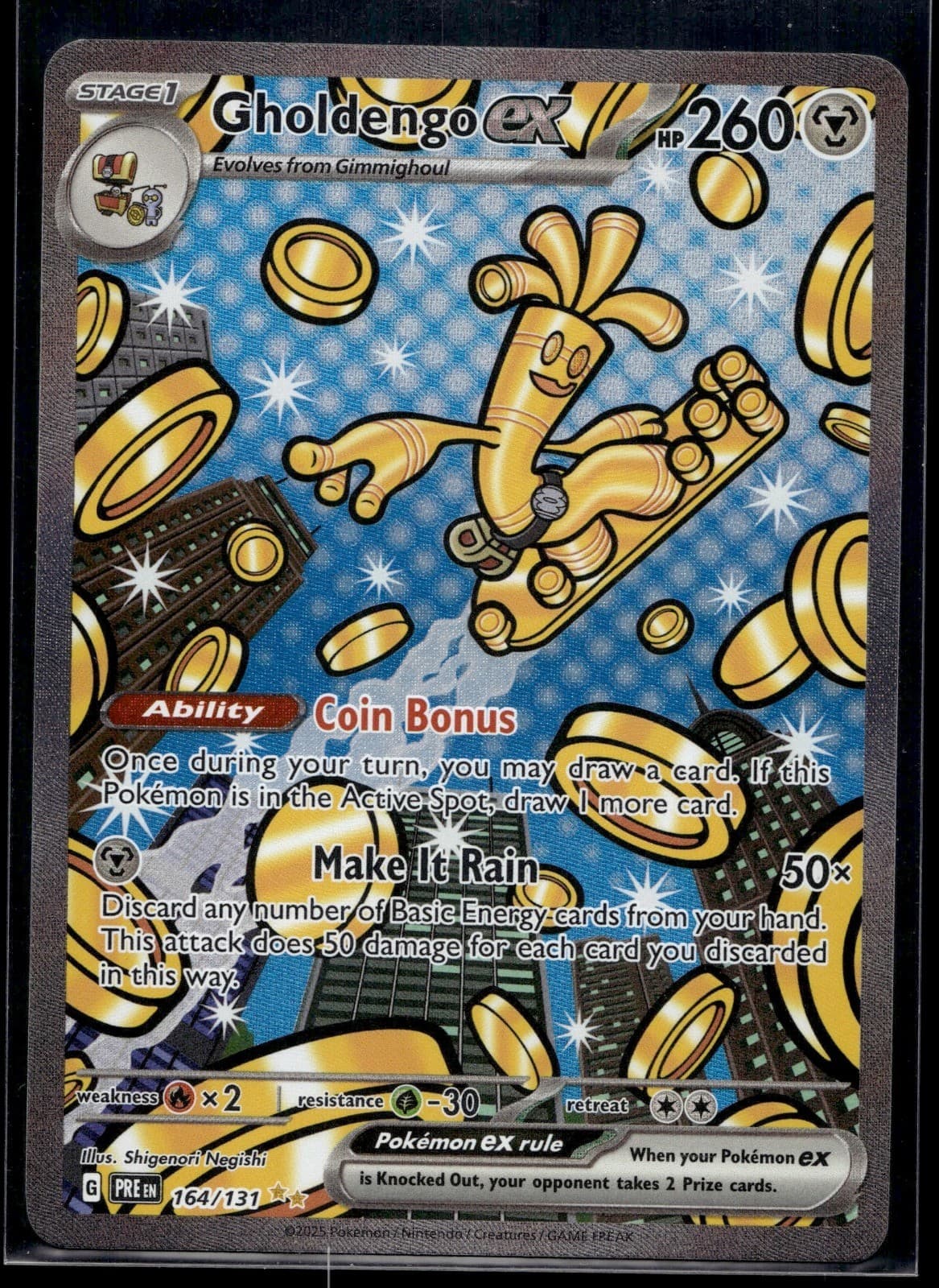 Gholdengo ex Holo Special Illustration Rare SV: Prismatic Evolutions 164/131 NM