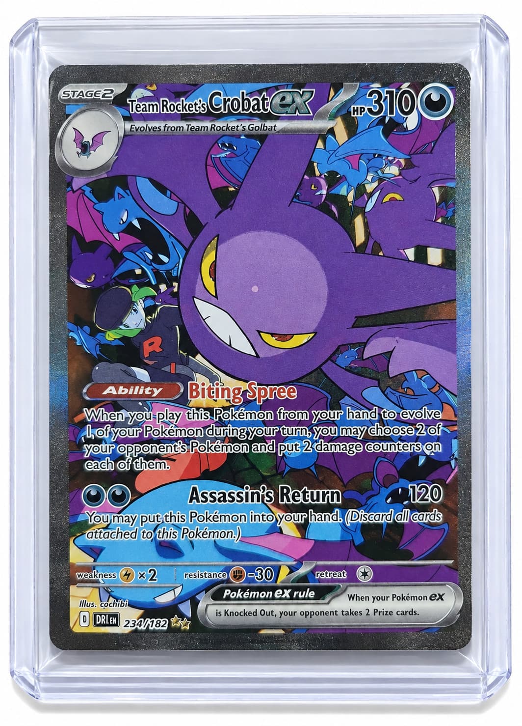 Team Rocket's Crobat ex 234/182 SIR Destined Rivals Pokemon 2025 NM