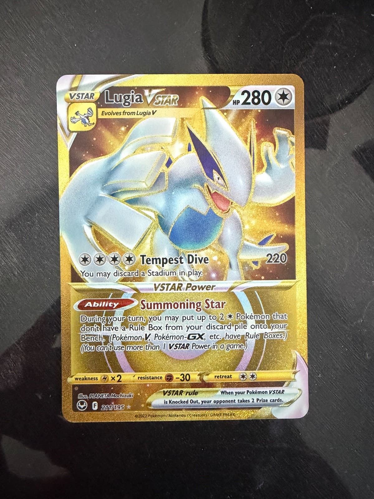 Lugia VSTAR (Secret) (211) Holo Secret Rare SWSH12: Silver Tempest 211/195 NM