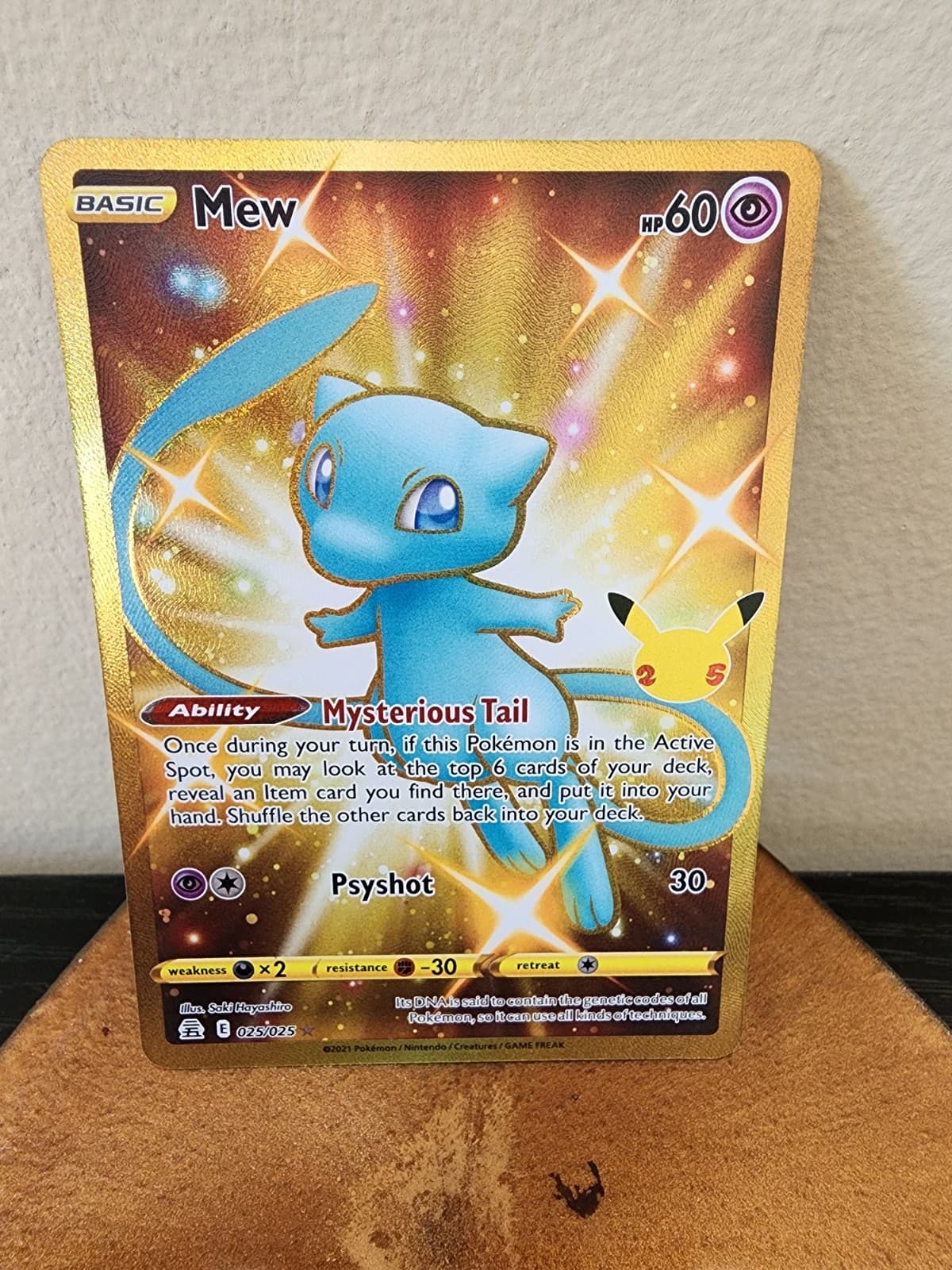 Mew (Secret) 025/025 Celebrations Holo Pokemon - Lightly Played