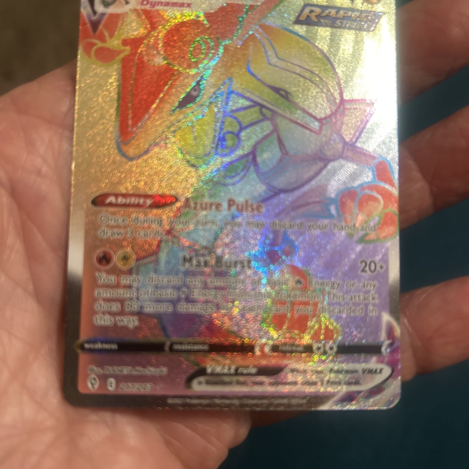 The Pokémon Company Rayquaza VMAX Secret Rare Full Art Holo 217/203 320HP