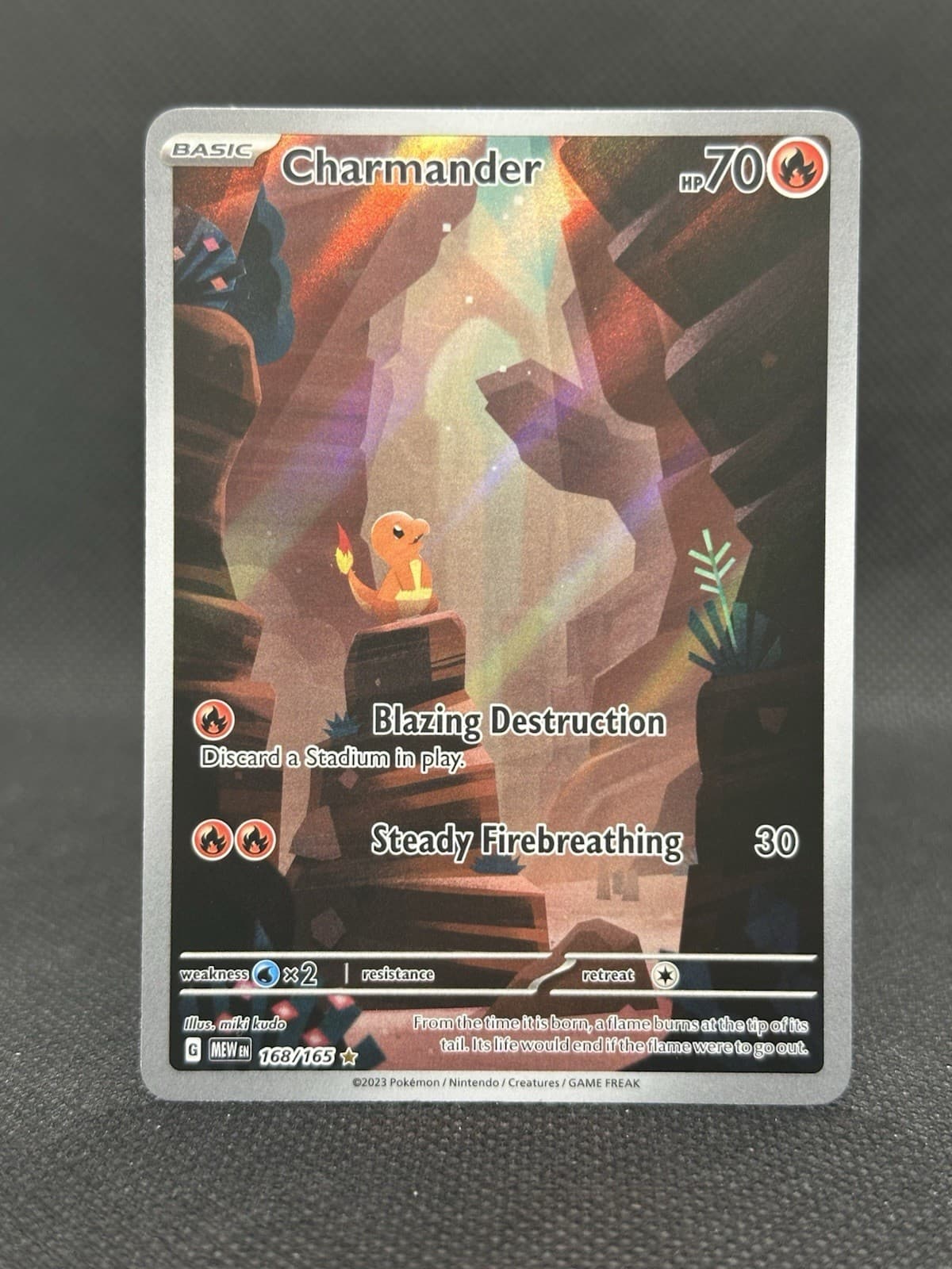 Pokémon TCG Charmander 168/165 SV 151 Illustration Rare Holo Full Art ENG 2023