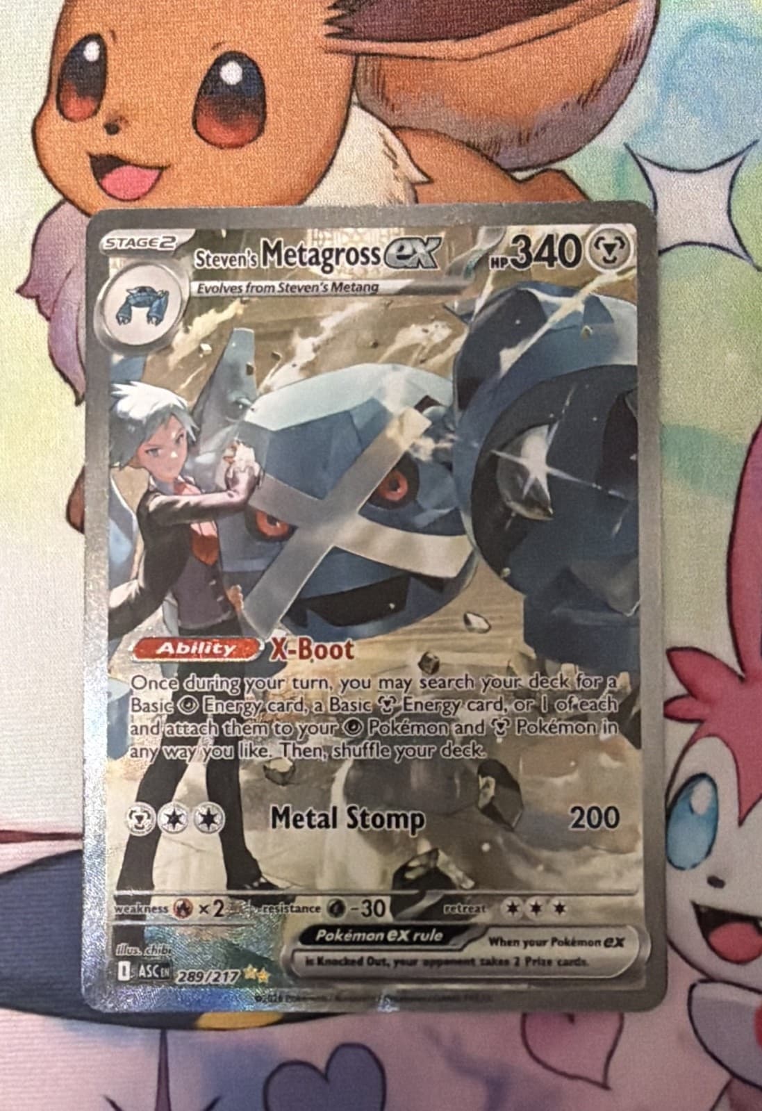 Steven's Metagross ex 289/217 Me: Ascended Heroes Holo in perfect condition 