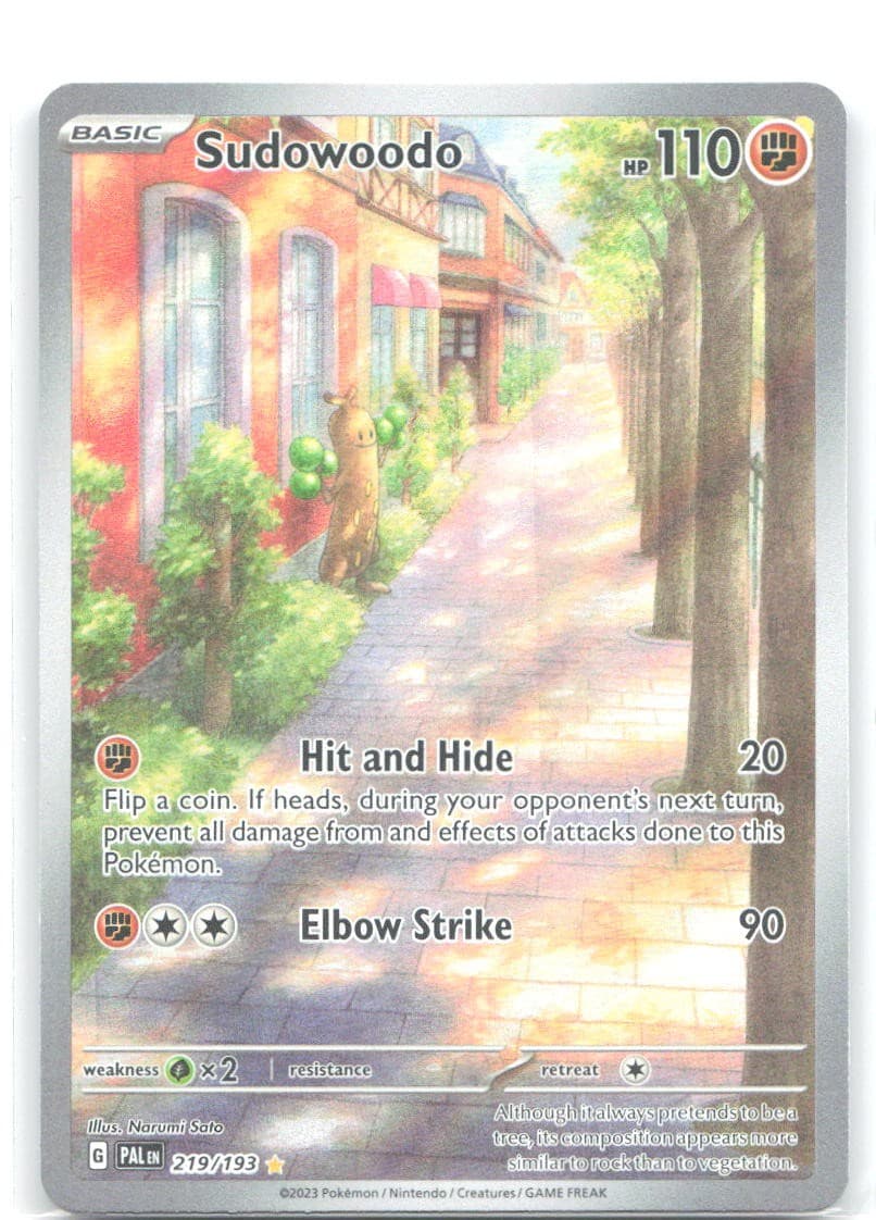 Sudowoodo Holo Illustration Rare SV02: Paldea Evolved 219/193 NM Narumi Sato