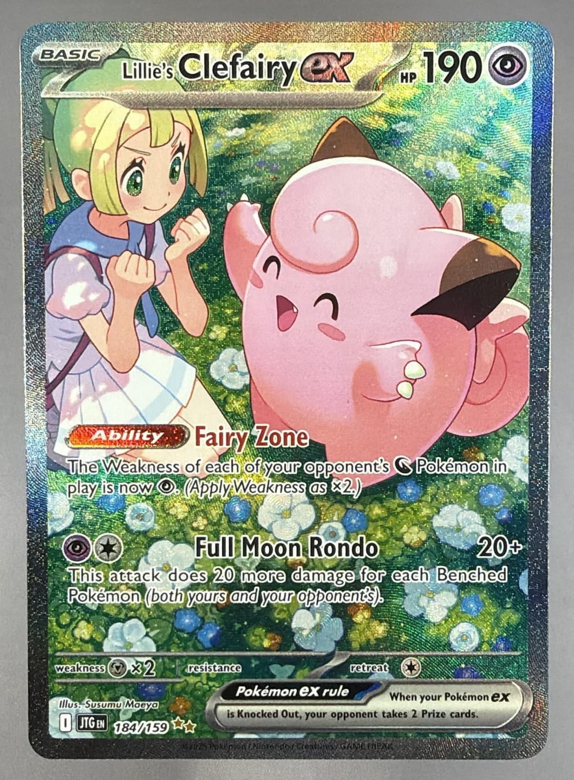 2025 Pokemon Journey Together Lillie's Clefairy ex #184/159 NM A