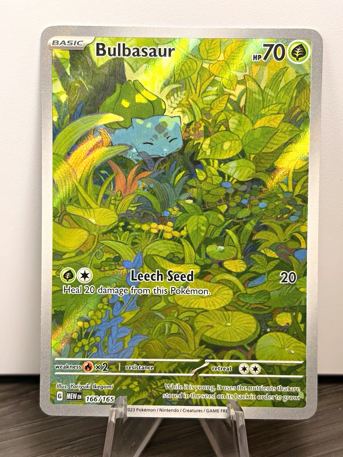 Pokémon TCG Bulbasaur 166/165 SV: Scarlet & Violet 151 IR Full Art Holo EN