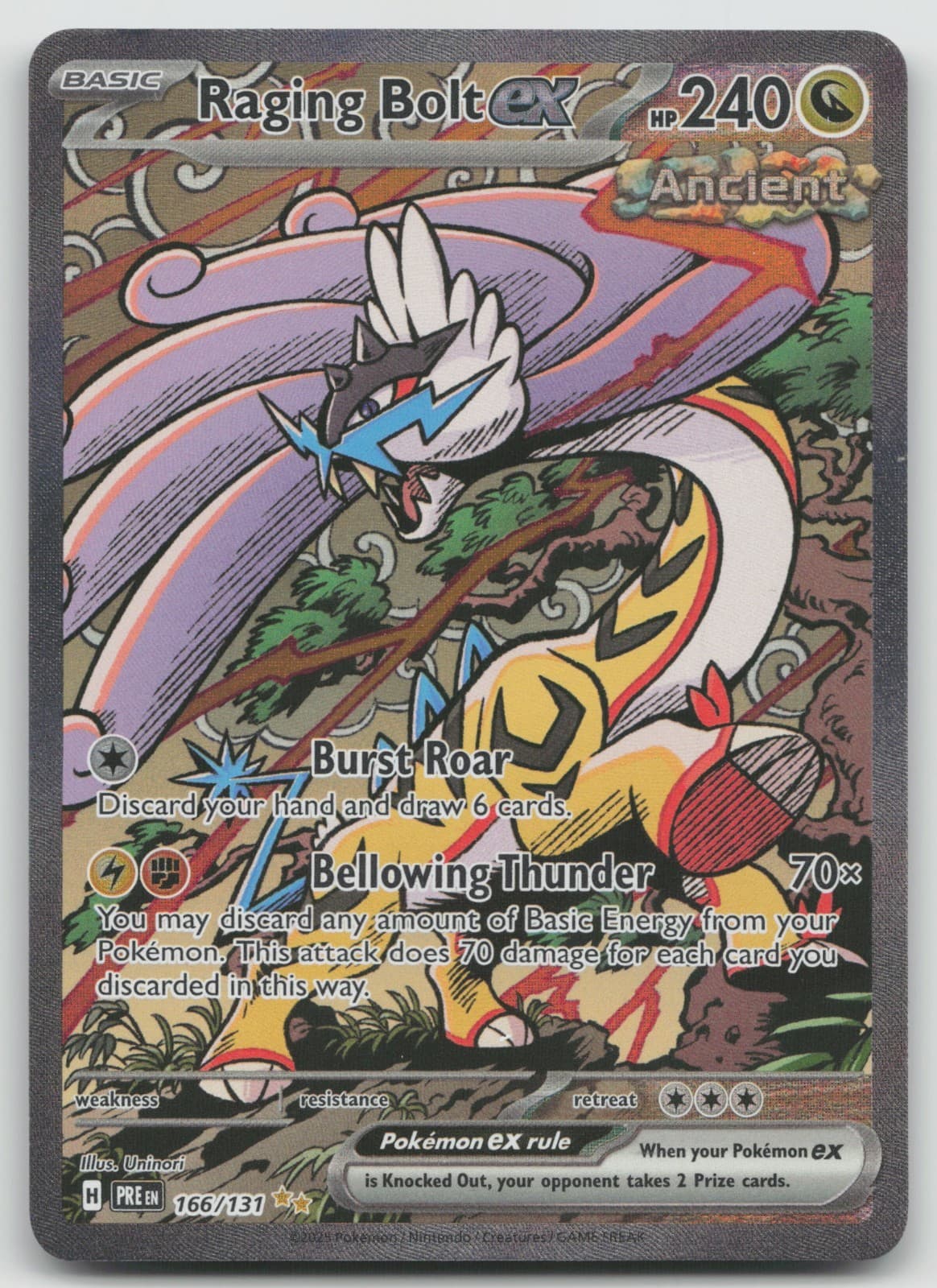 LP Raging Bolt ex 166/131 SIR Prismatic Evolutions Pokemon TCG Holo
