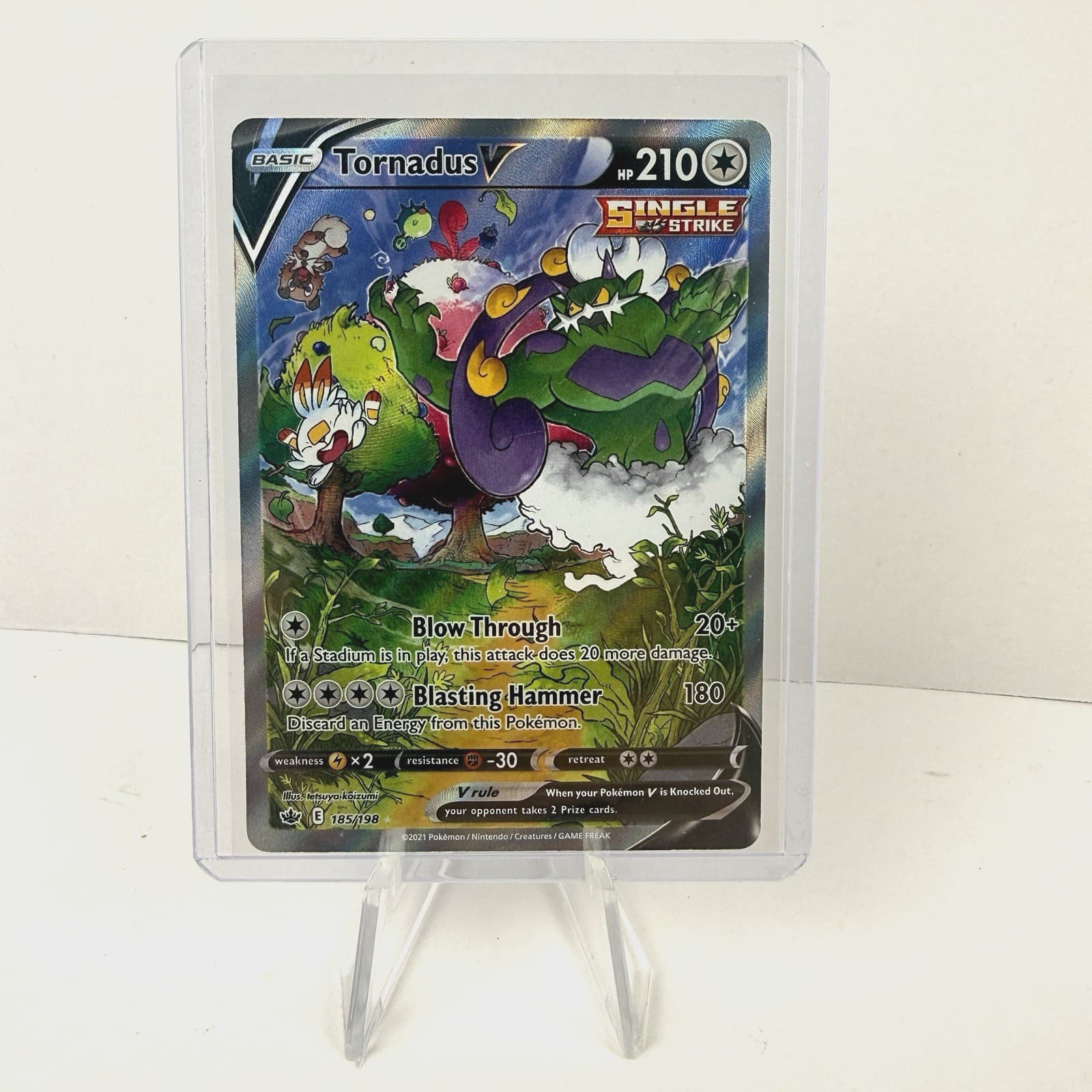 Tornadus v Alt Art 185/198 Chilling Reign 2021 Pokémon TCG Card