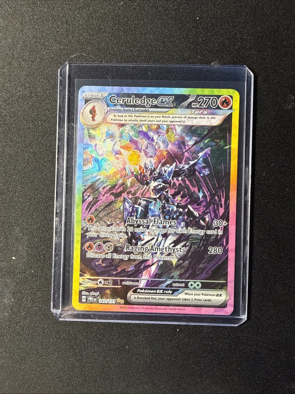 Pokémon TCG Ceruledge ex Sv: Prismatic Evolutions 147/131 SIR Full Art Holo NM
