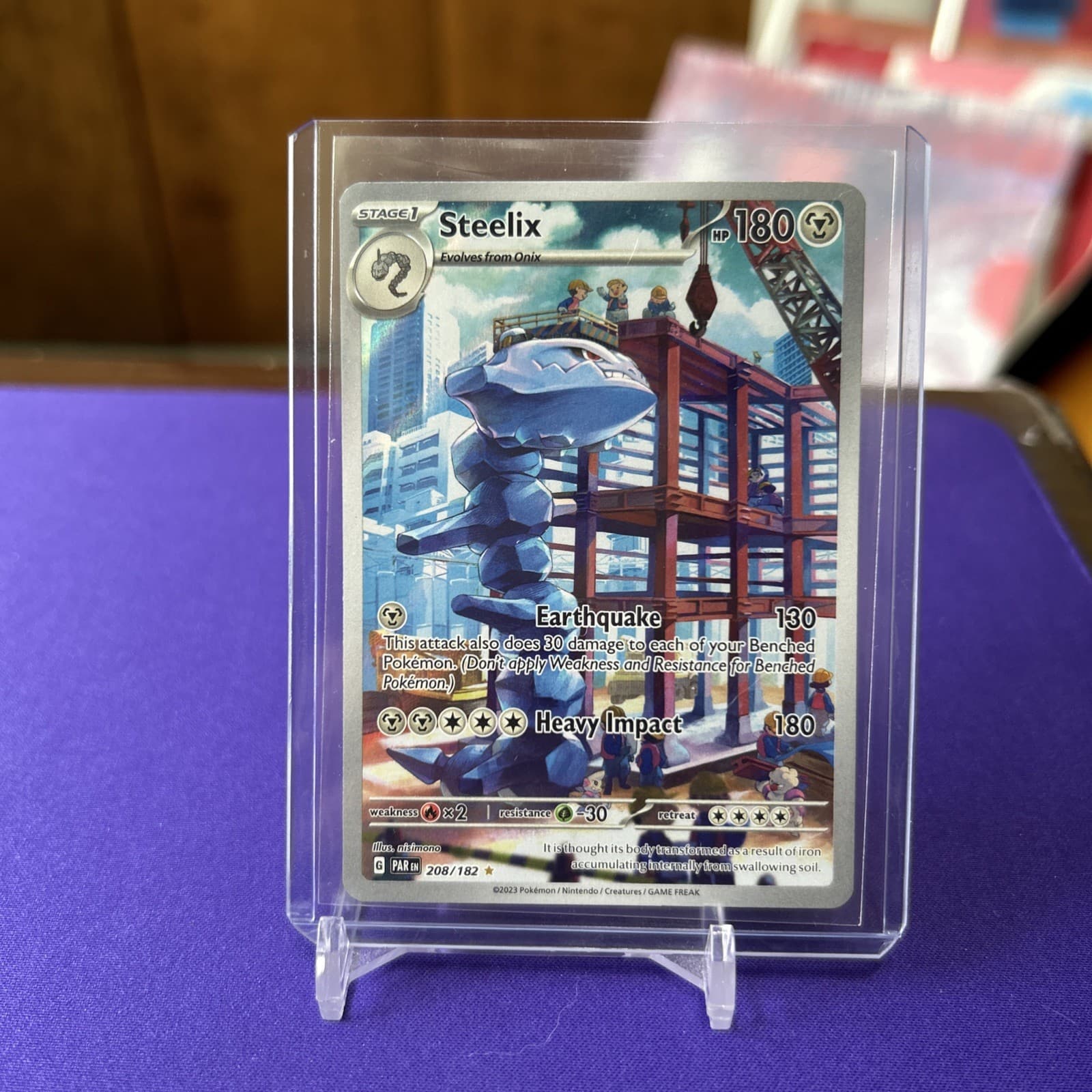 Steelix 208/182 Sv04: Paradox Rift Holo Rare Pokémon TCG Card