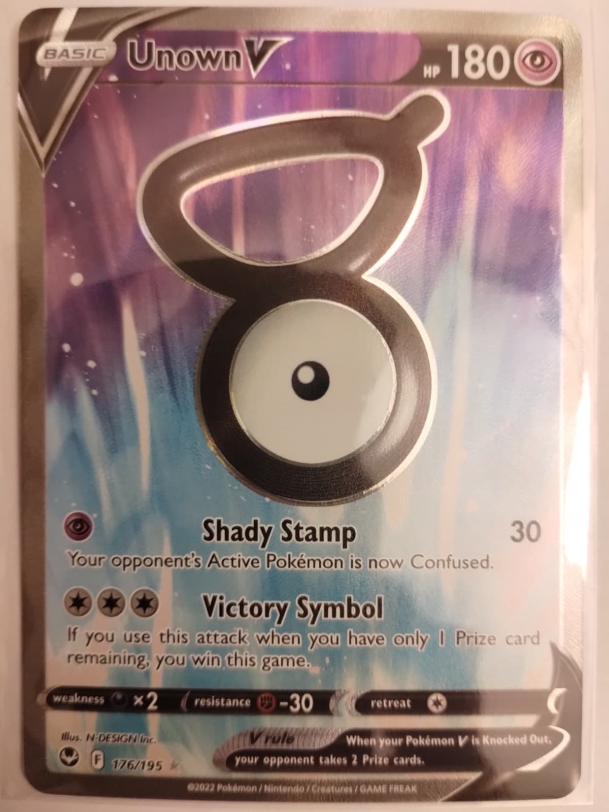 Unown V 176/195 - Full Art