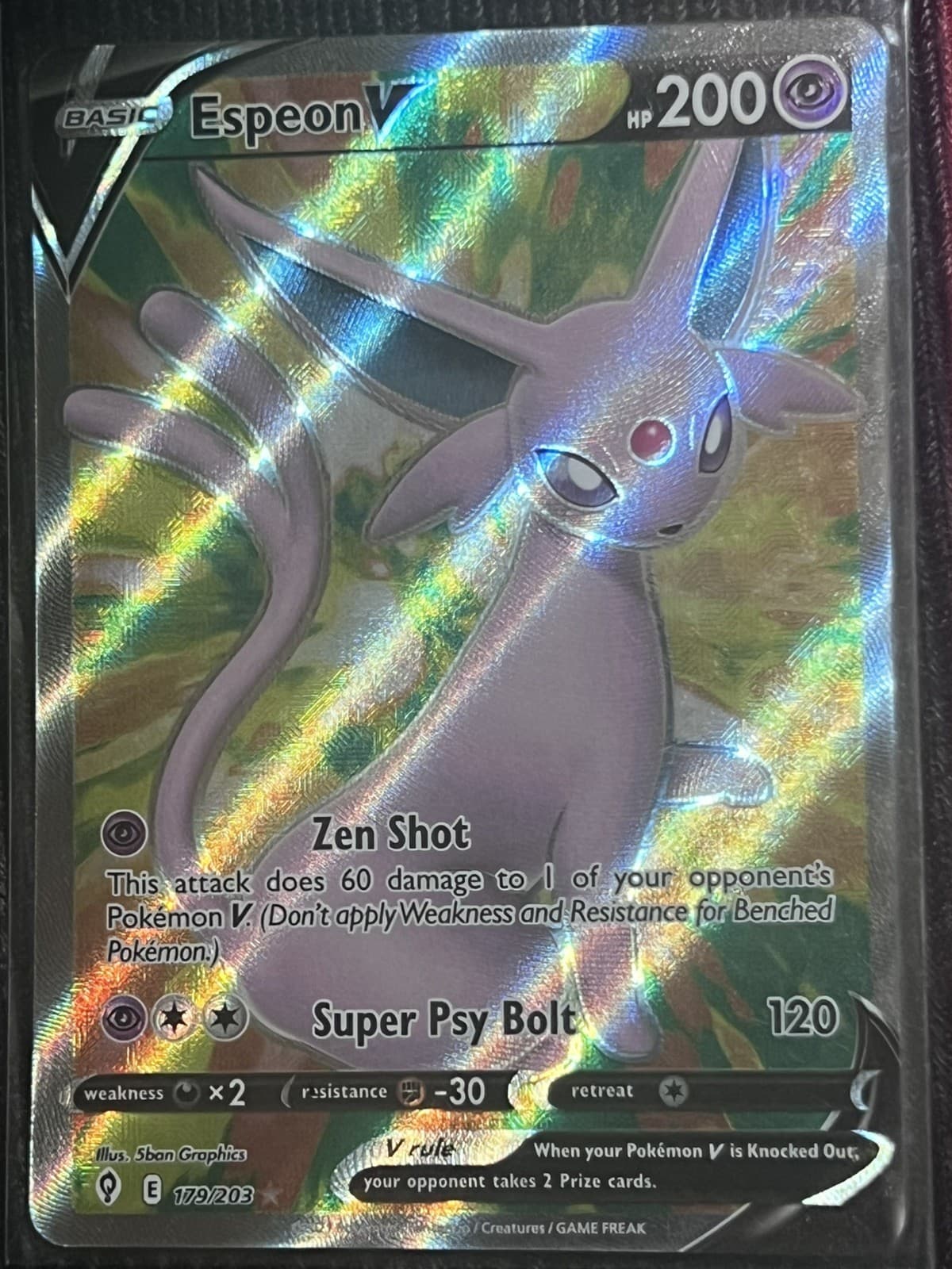 Espeon V 179/203 Evolving Skies NM Full Art Ultra Rare Pokemon Card