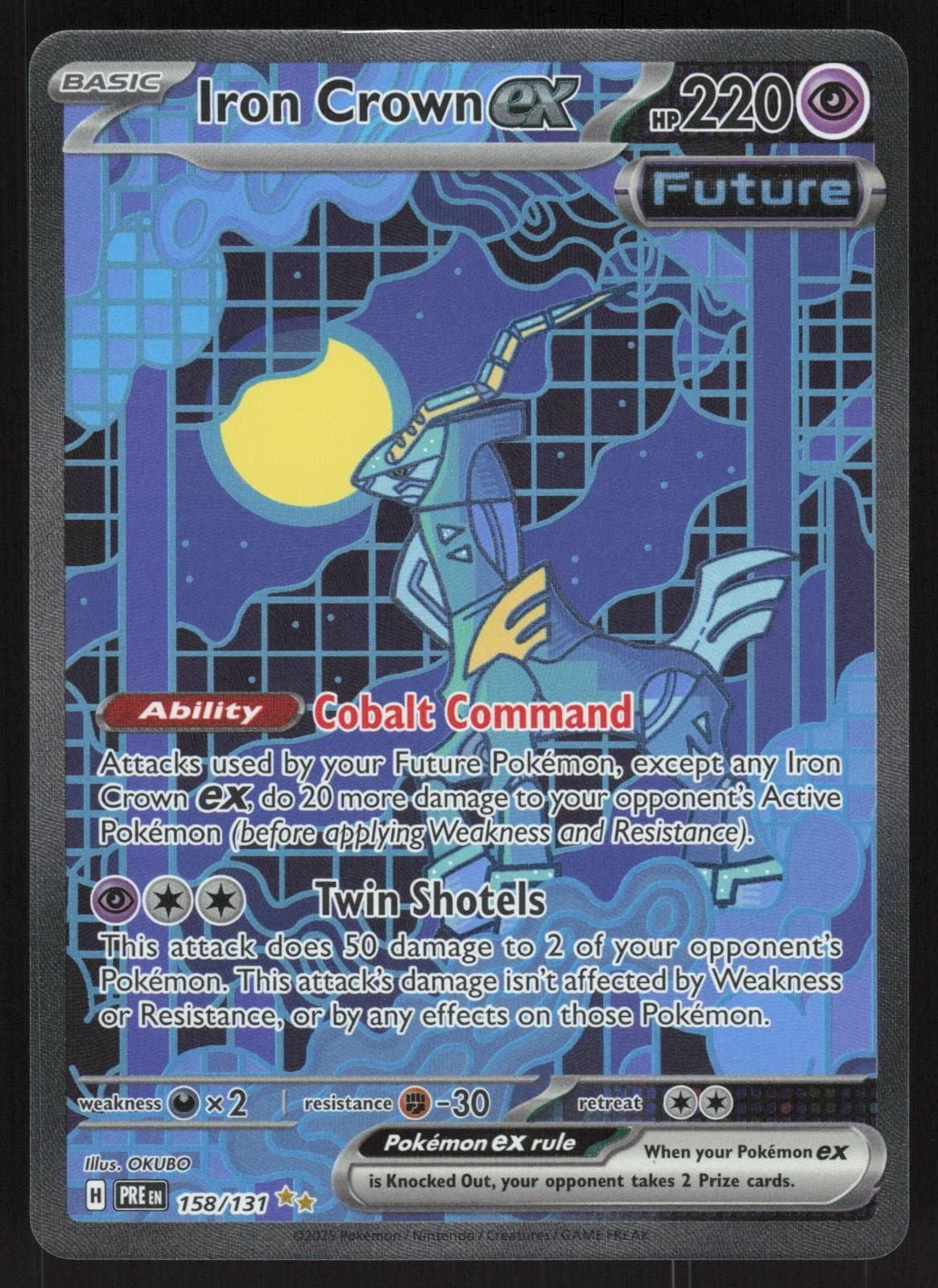 Iron Crown ex 158/131 Holo Prismatic Evolutions Pokemon LP
