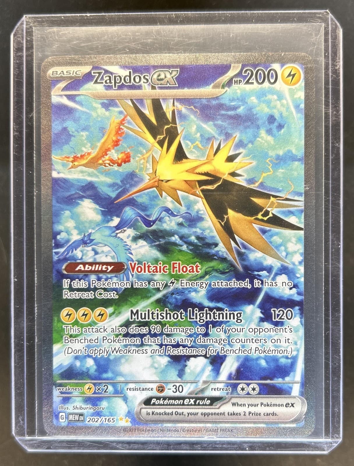 2023 Pokemon SV 151 Zapdos ex Special Illustration Rare #202/165