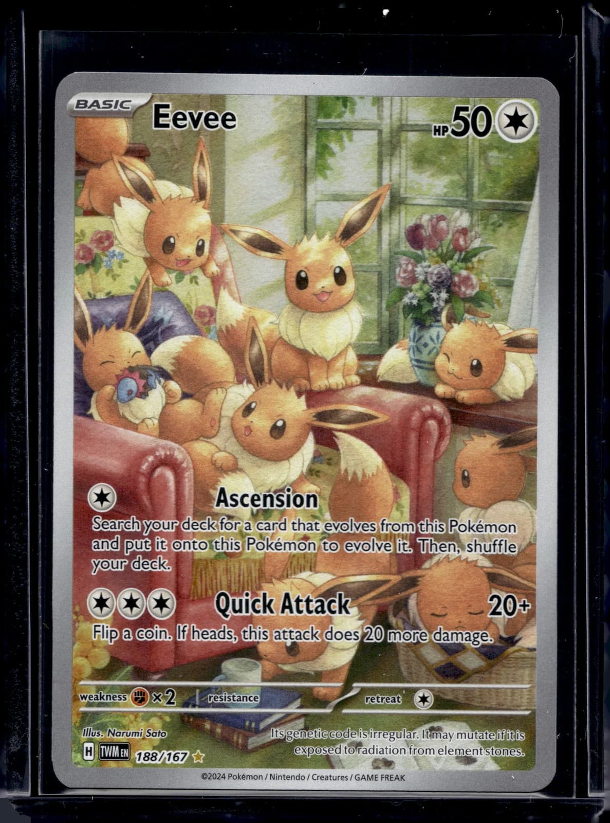 2024 Pokemon Twilight Masquerade Eevee Illustration Rare #188/167