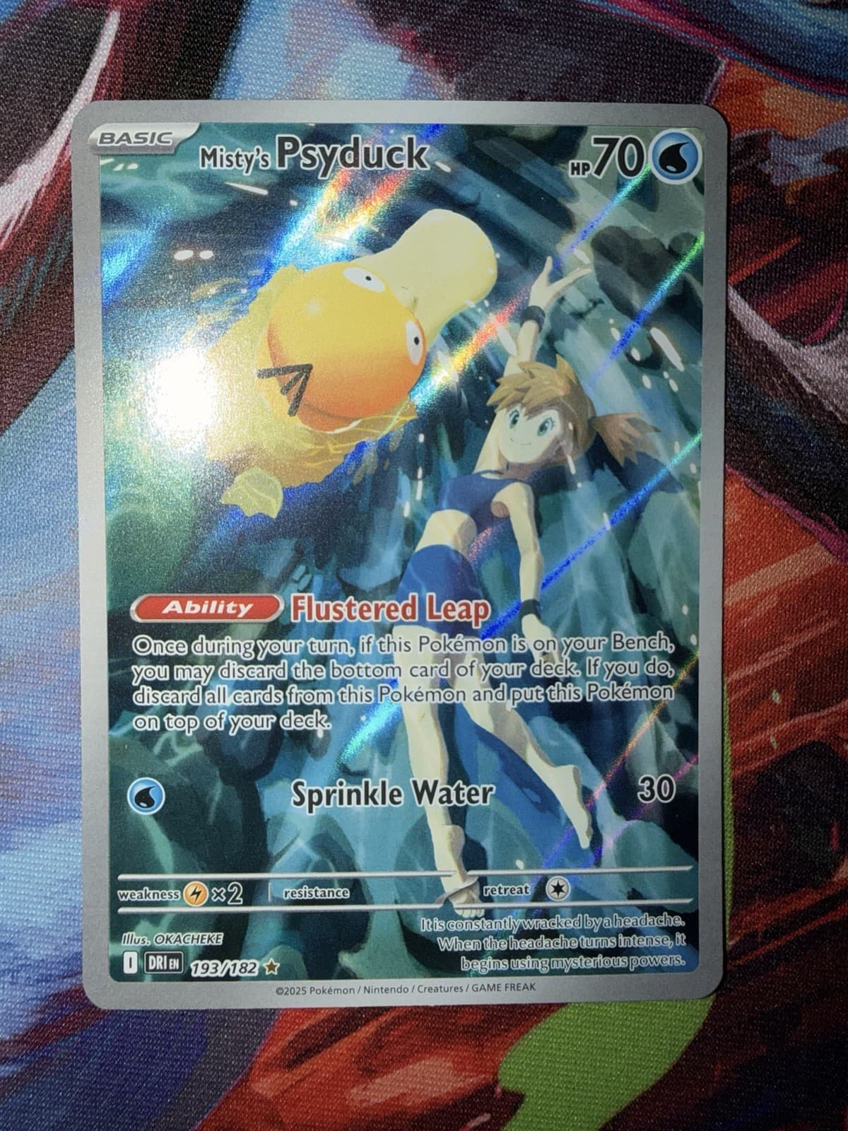 Pokemon TCG Misty's Psyduck 193/182 Destined Rivals Illustration Rare NM
