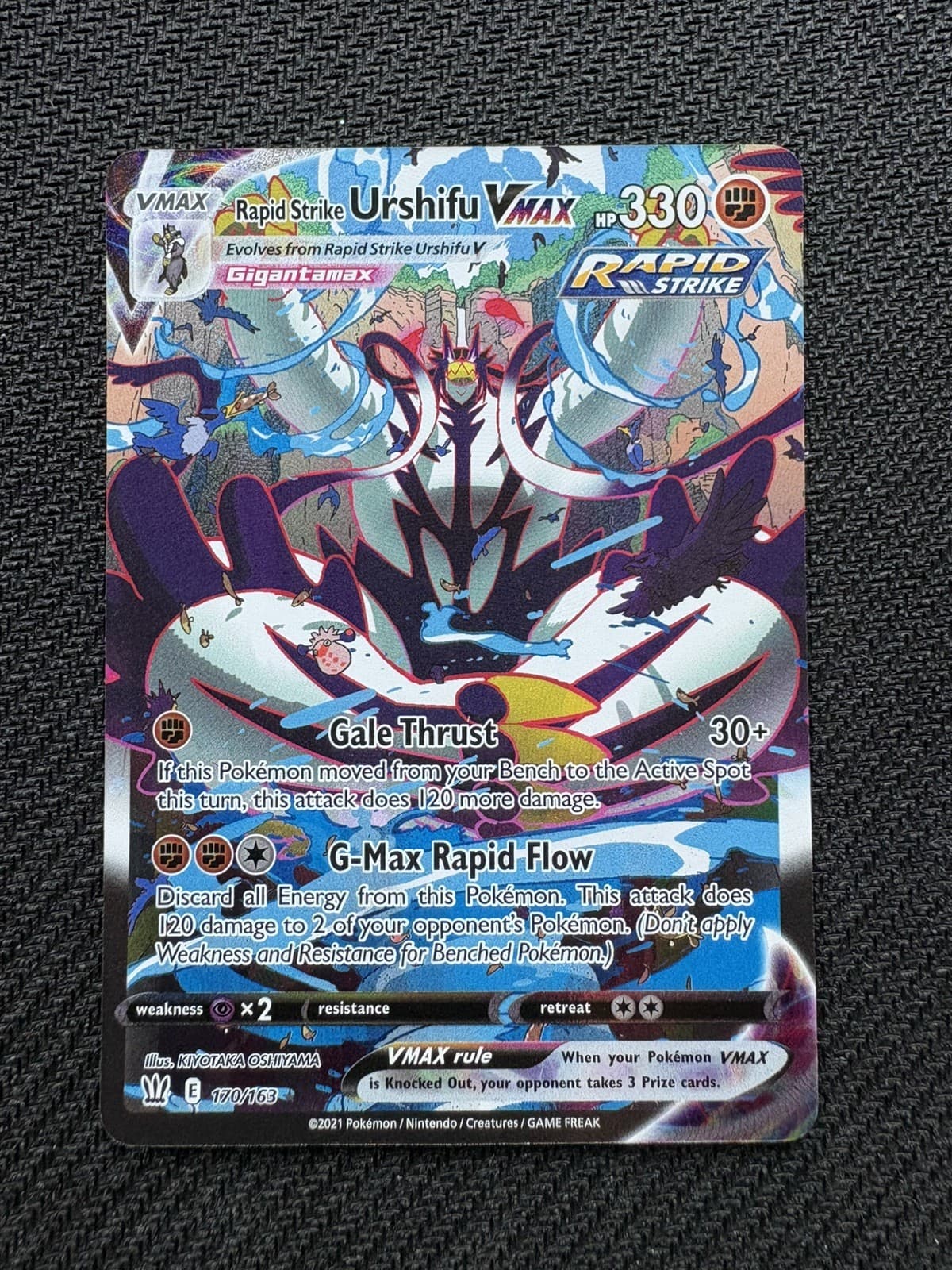 Rapid Strike Urshifu VMAX 170/163 Alternate Art Battle Styles Pokemon TCG NM