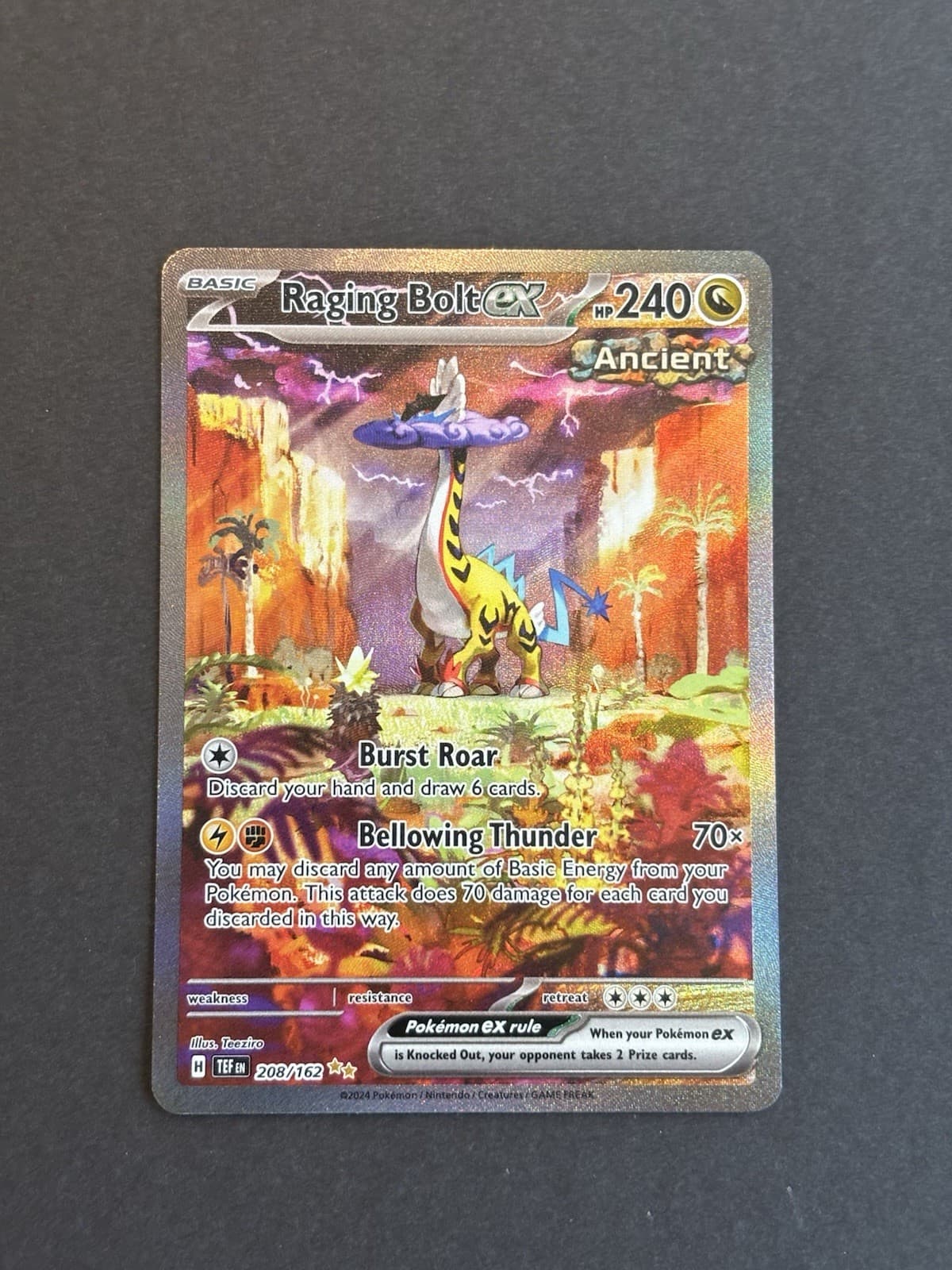 Raging Bolt EX 208/162SV05: Temporal Forces Holo Special Illustration Rare