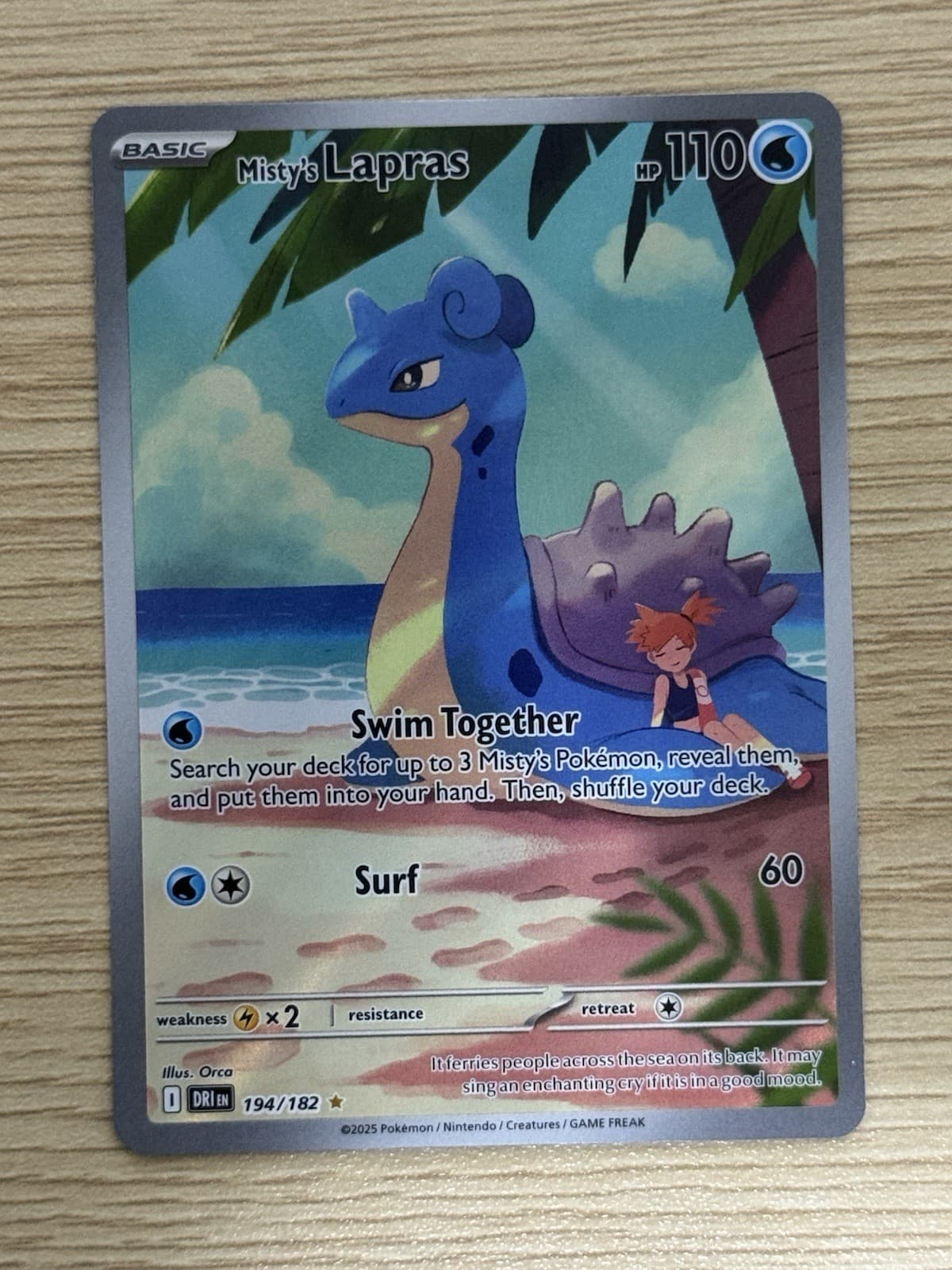 TCG Pokemon English Misty's Lapras 194/182 Sv10: Destined Rivals Holo
