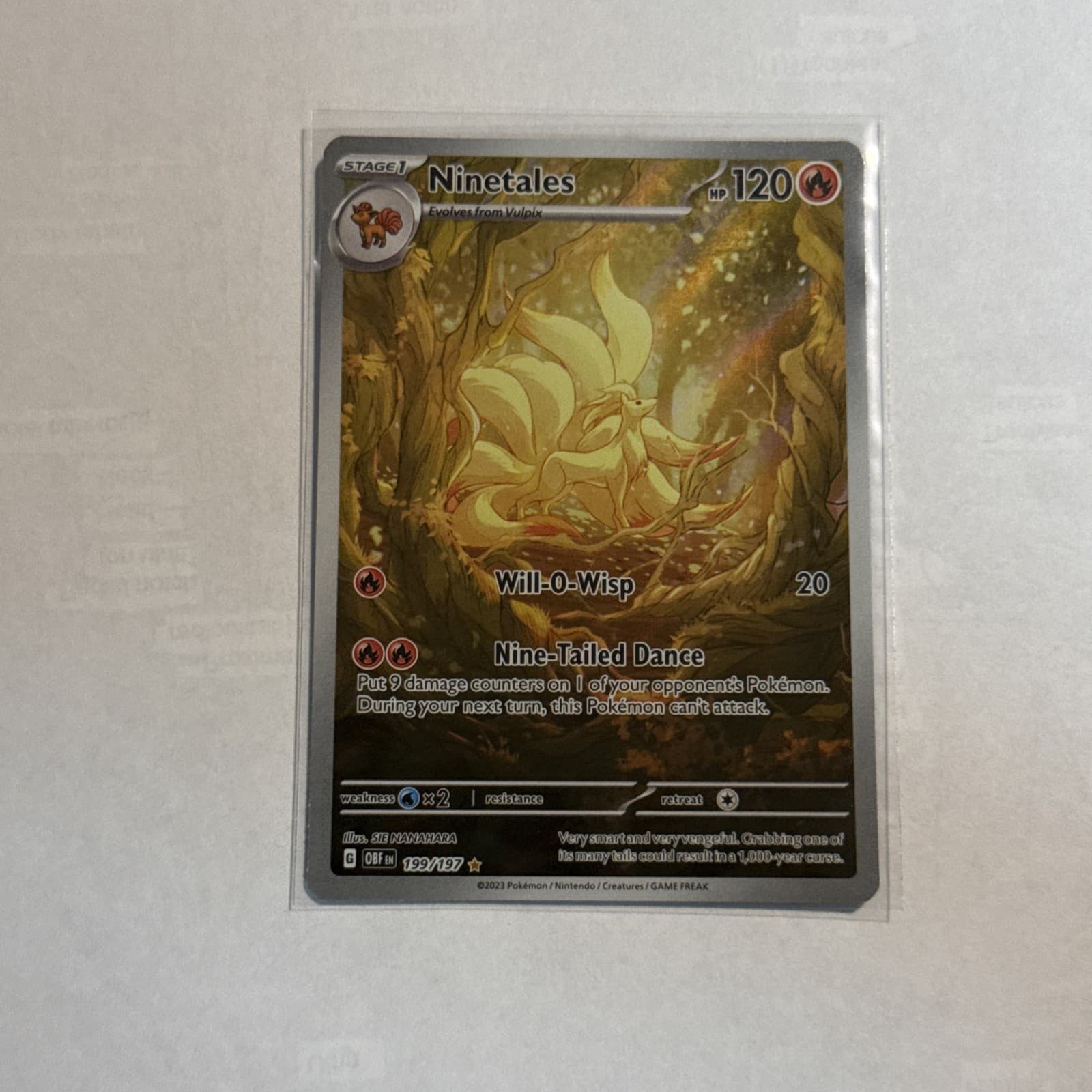 Ninetales 199/197 SV03: Obsidian Flames Holo. Pk004184