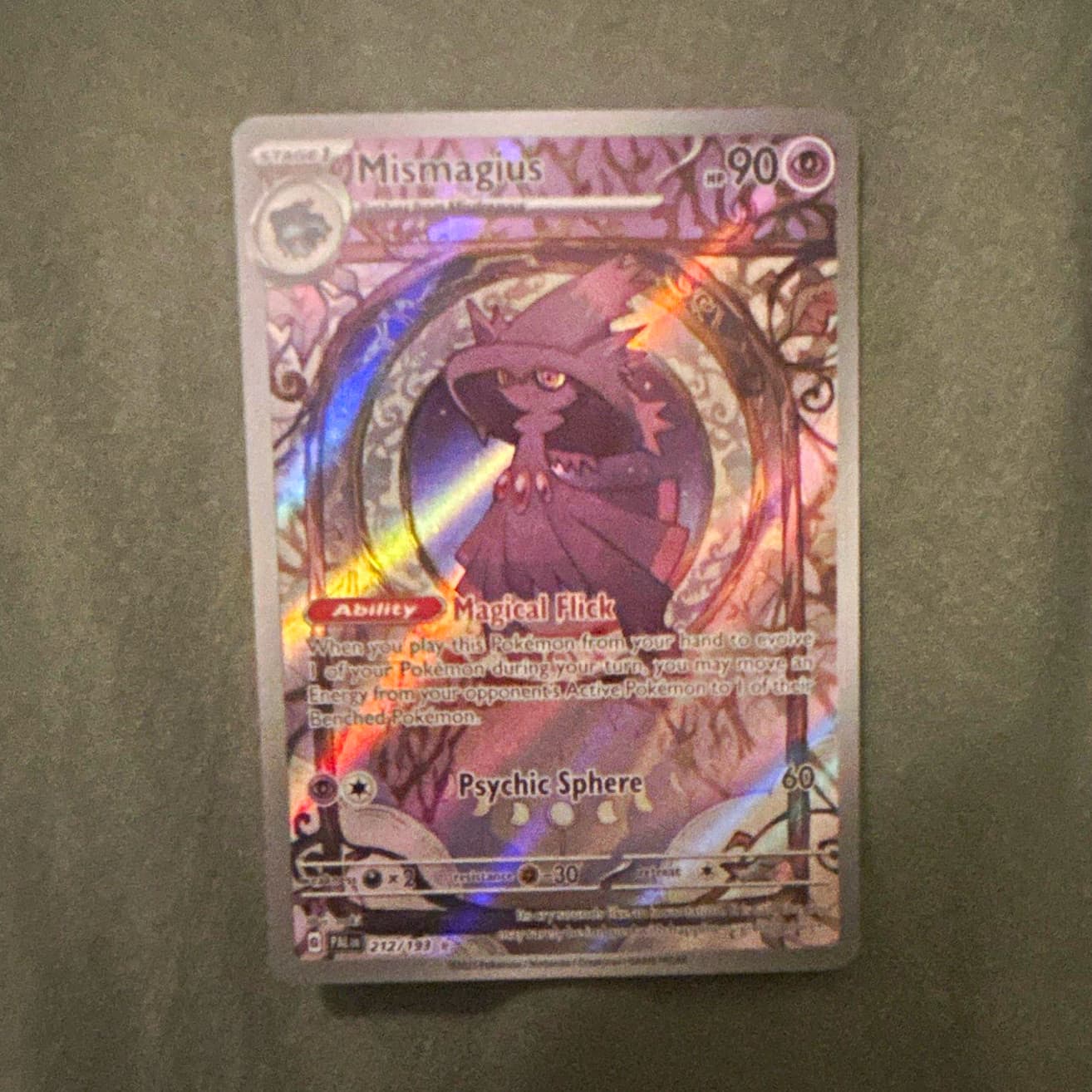 The Pokemon Company Mismagius 212/193 Paldea Evolved IR Full Art Holo Eng 90HP