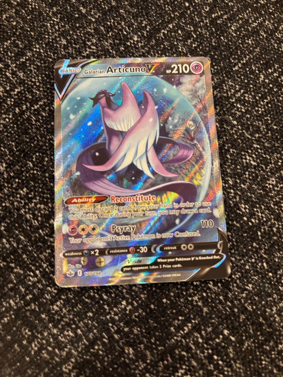 Galarian Articuno V (Alternate Full Art) 170/198 Swsh06: Sword & Shield -...