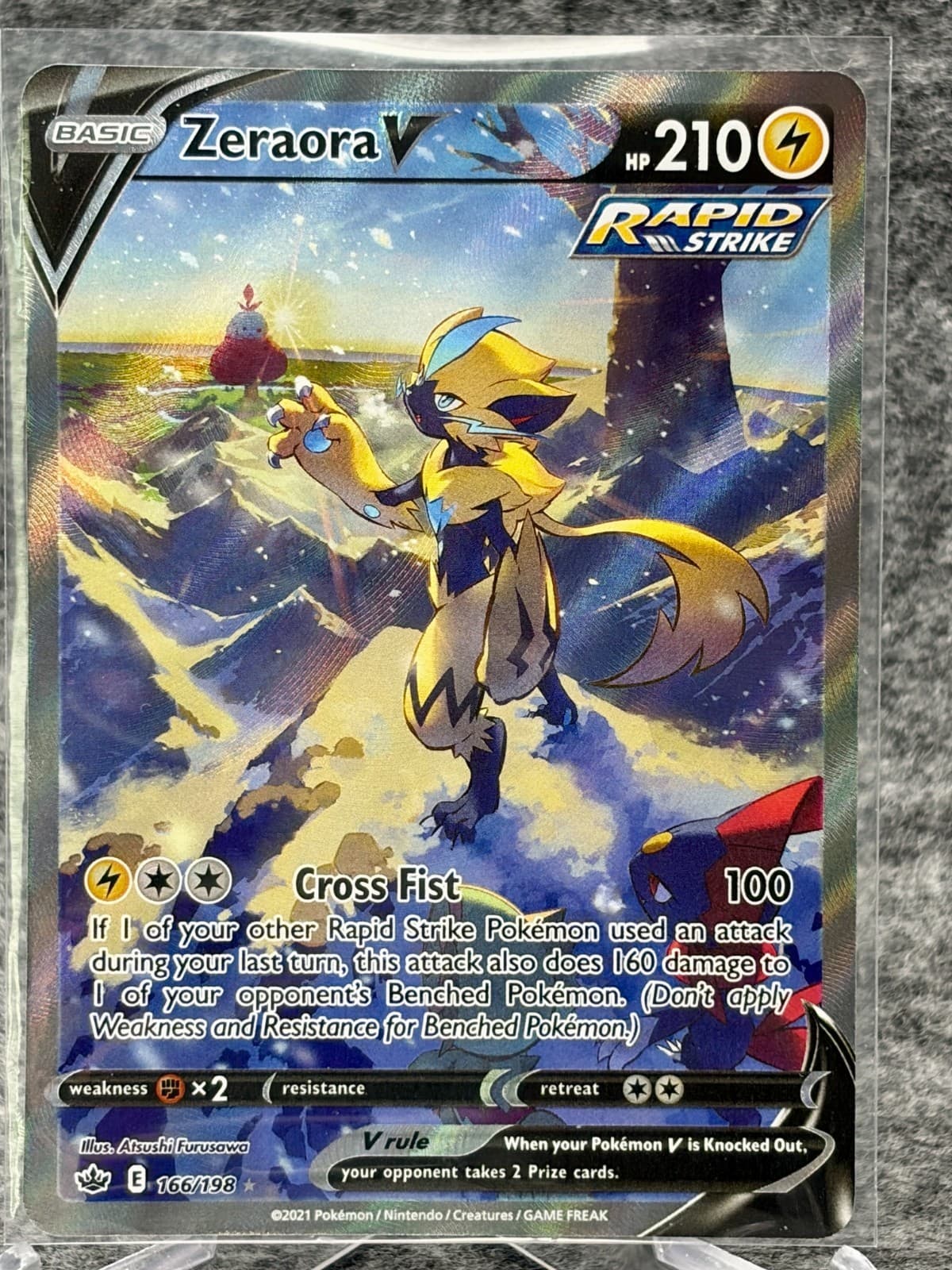 Zeraora V (Alternate Full Art) 166/198 Swsh06: Sword & Shield - Chilling...