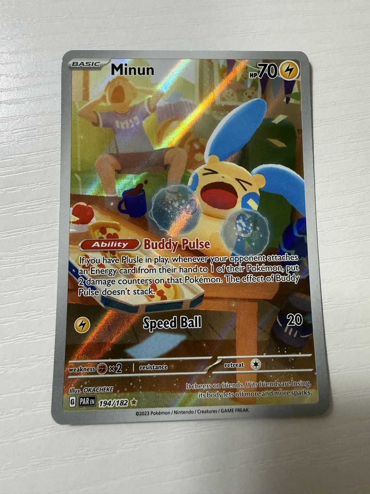 Minun 194/182 SV04: Paradox Rift Holo